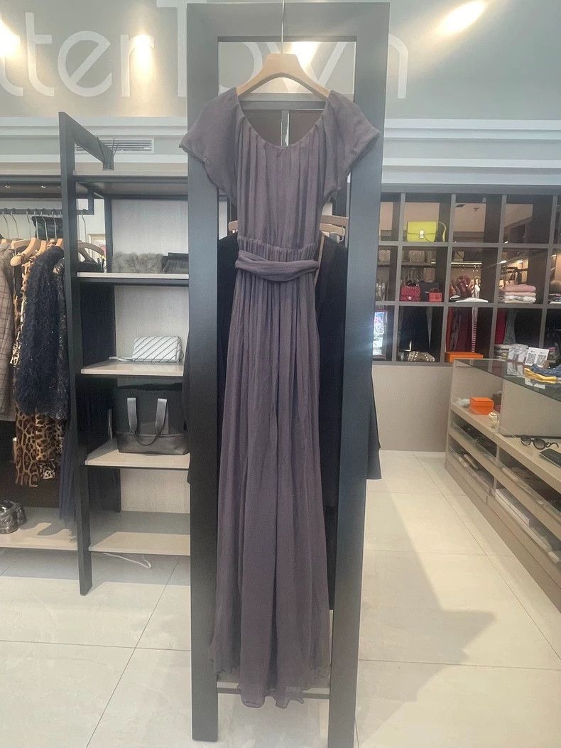 Loewe LOEWE Dark grey silk dress Size XS / US 0-2 / IT 36-38 - 2 Thumbnail