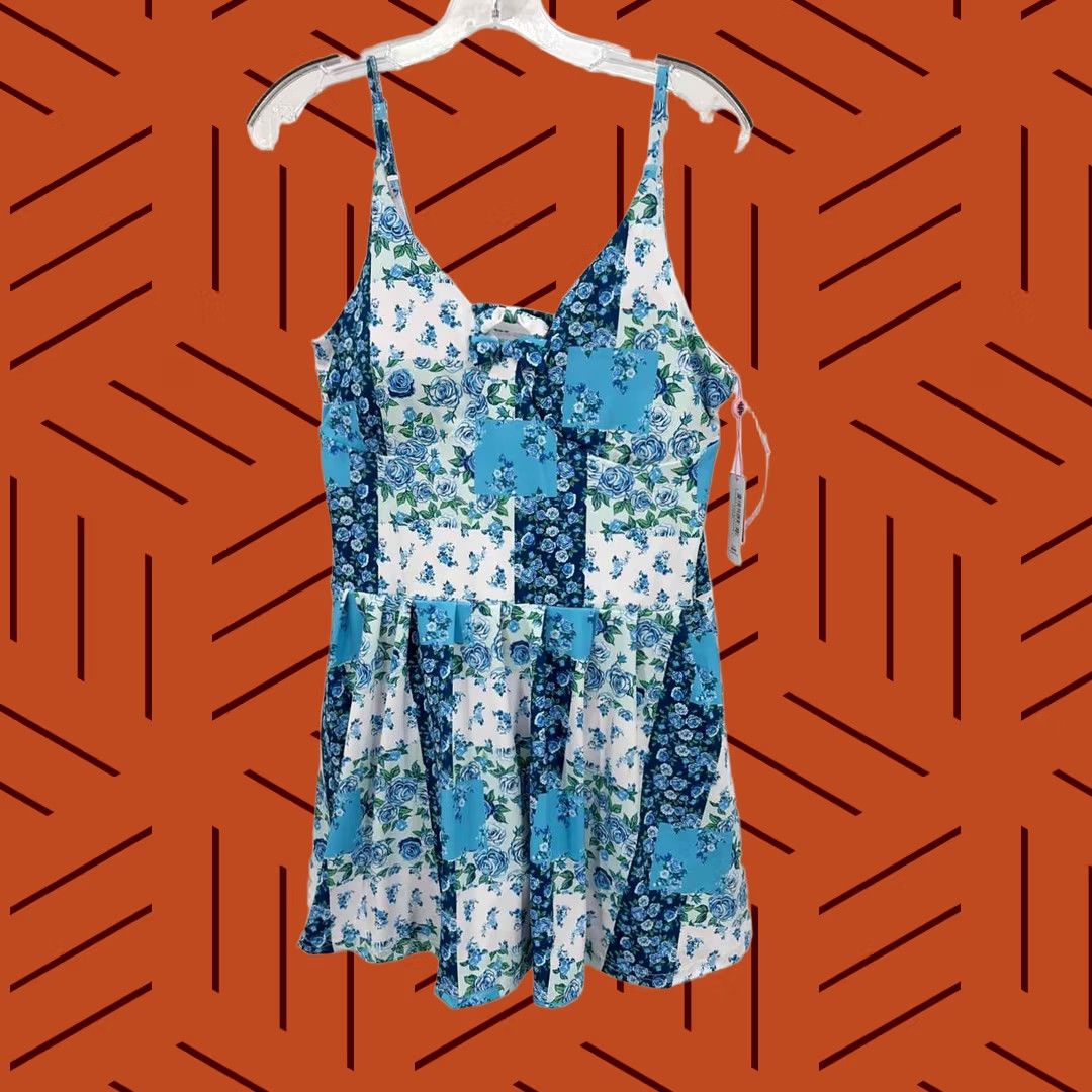 Vintage Simply Southern Blue Size Large Short Sleeveless Dress Size 36" / US 14 / IT 50 - 1 Thumbnail