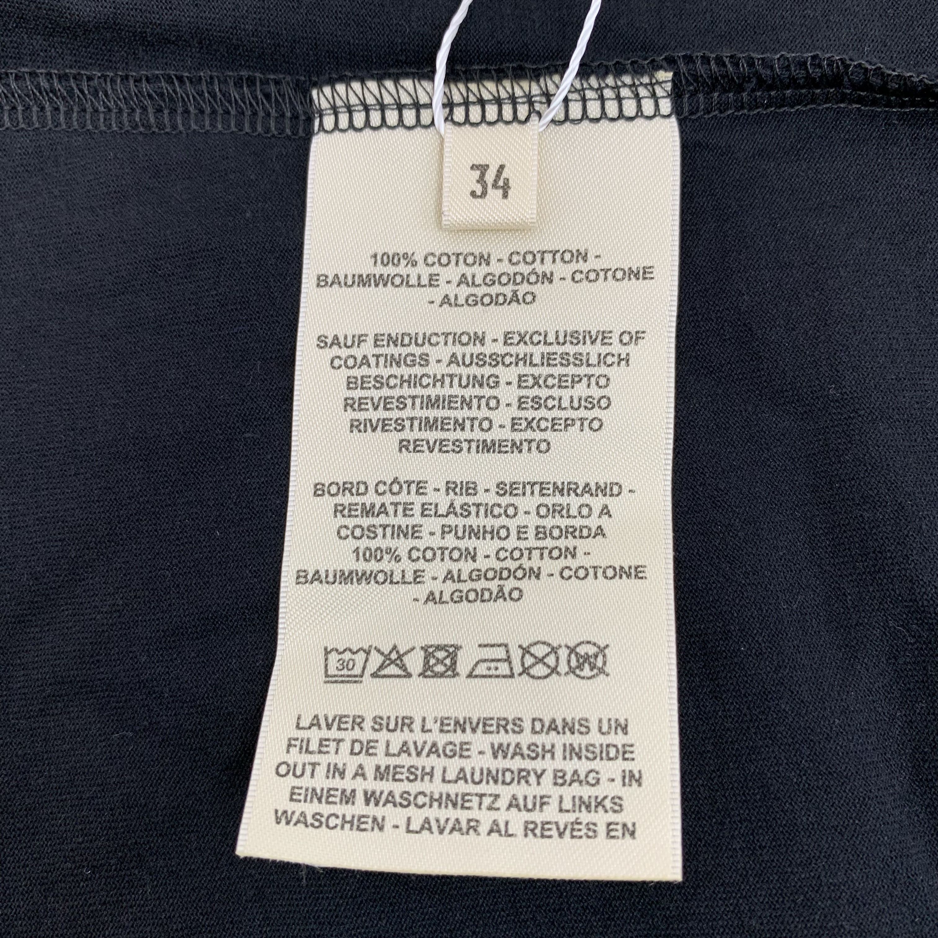 Hermes Hermès Cotton T-Shirt – Black Letter Crewneck (Size XXS) Size US XXS / EU 40 - 3 Thumbnail