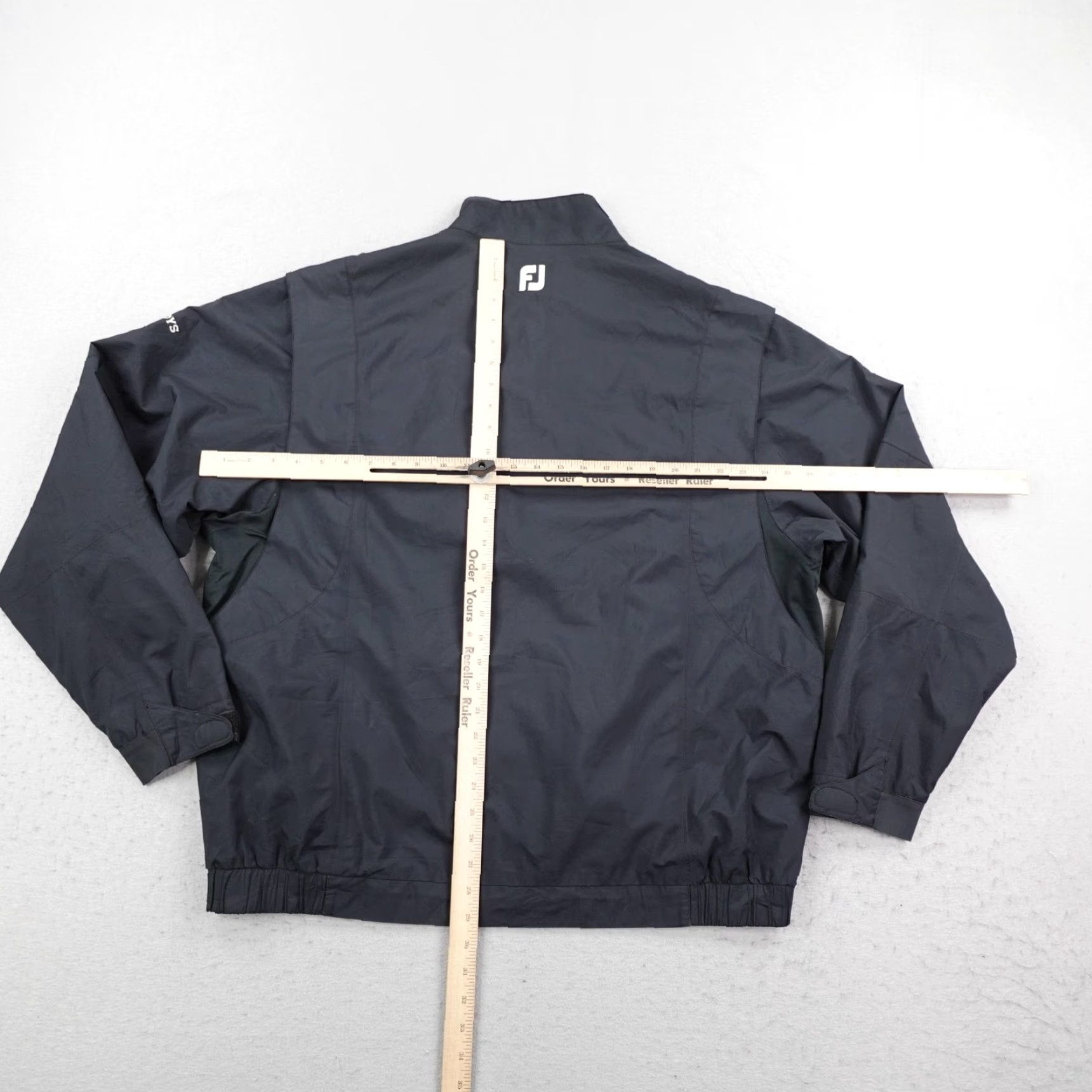 Footjoy VINTAGE FootJoy Jacket Mens XL Black DryJoys Golf Windbreaker Vented Lightweight Zip Pockets Waterproof Windproof Lined Polyester Mid-Length Regular Size US XL / EU 56 / 4 - 7 Thumbnail