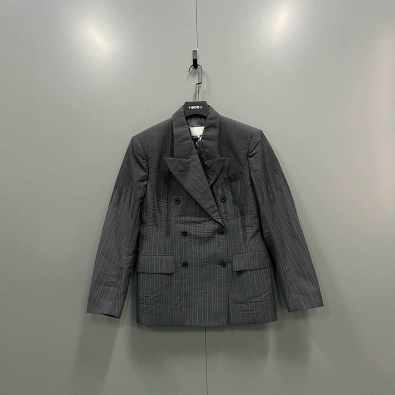 Maison Margiela Maison Margiela Striped tie-dyed double-breasted suit 2501- Size 48R - 1 Thumbnail