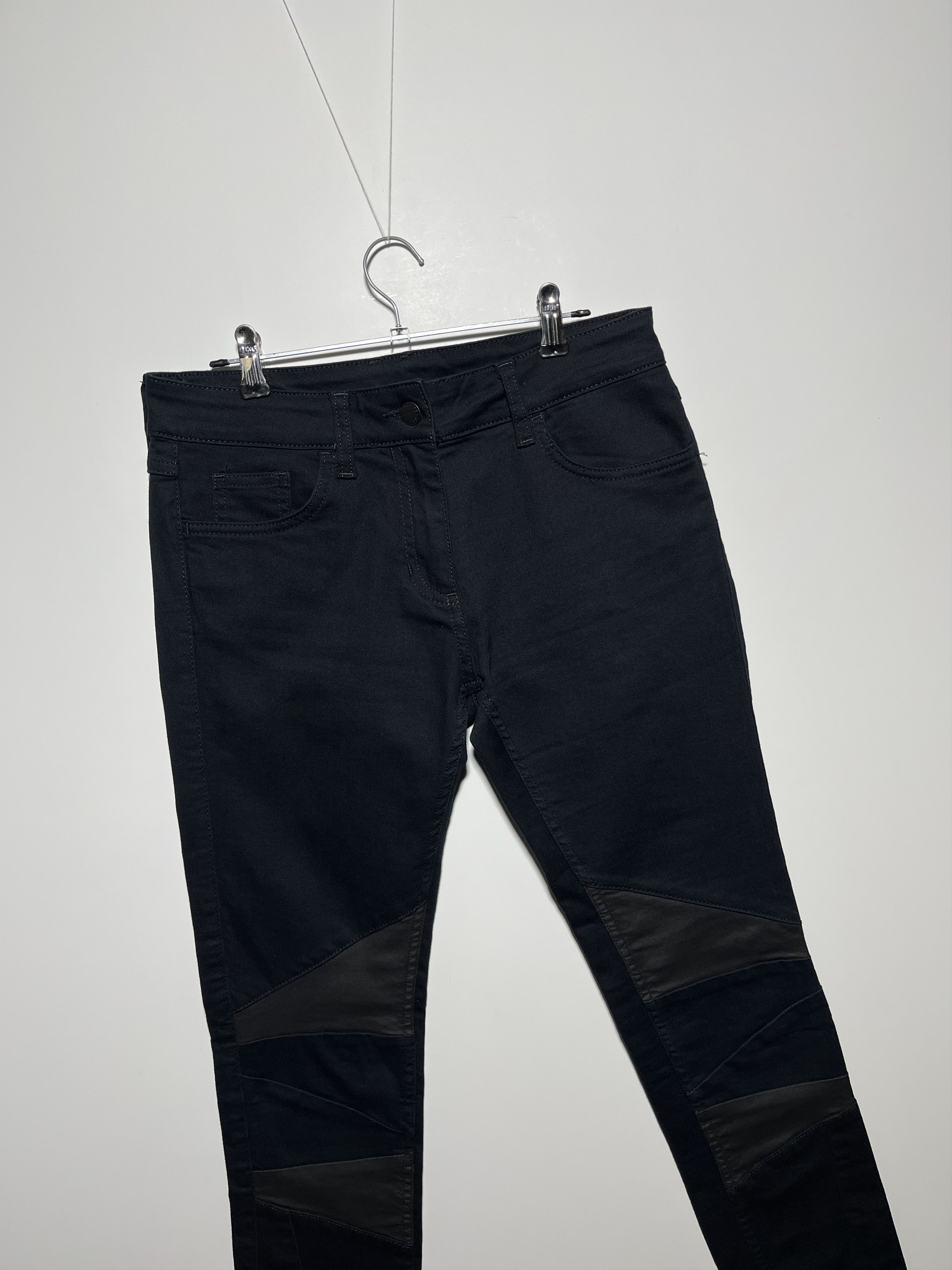Sandro Sandro Women's Black Biker Jeans Pants Size FR 38 Size 27" / US 4 / IT 40 - 3 Thumbnail