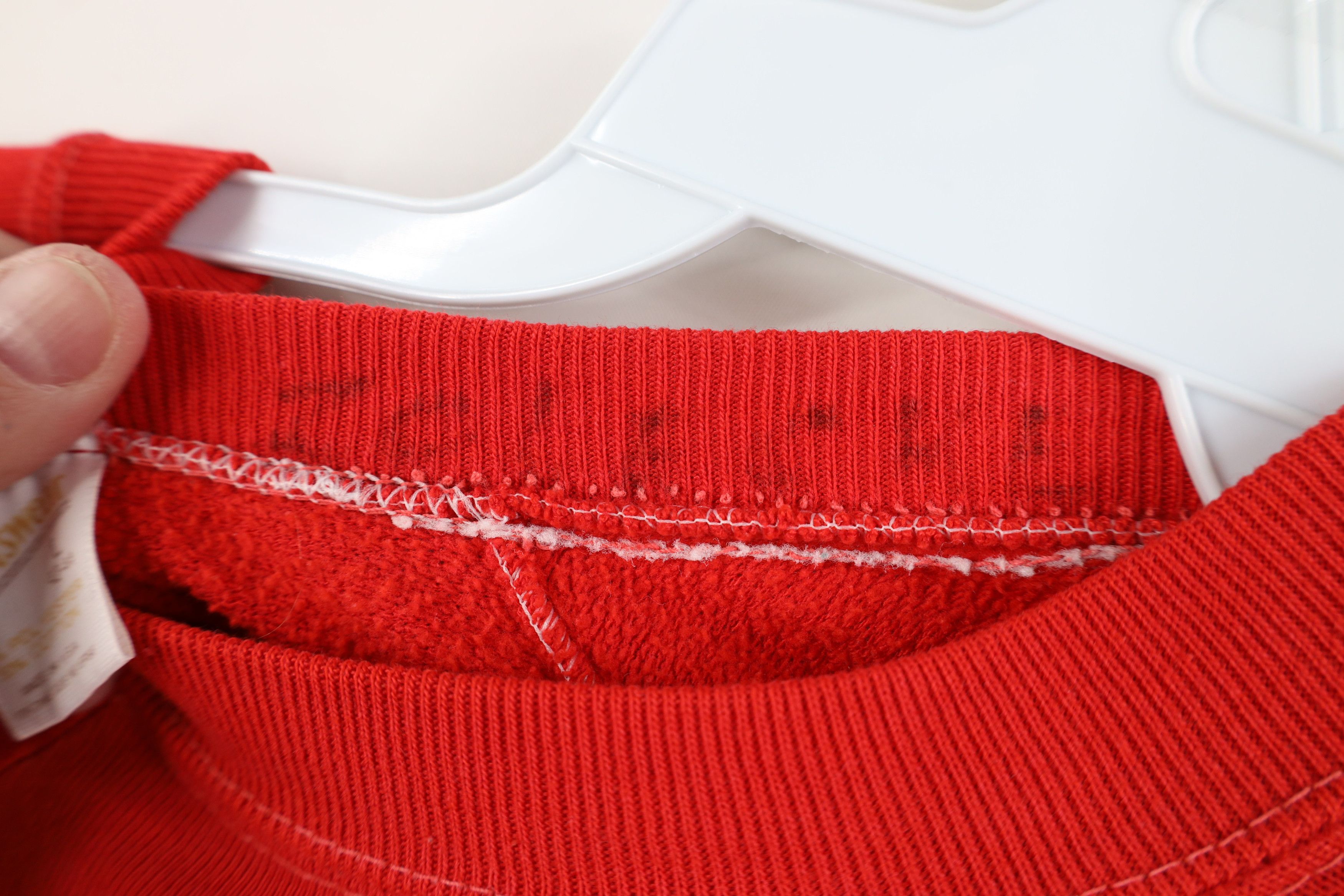 Vintage Vintage 70s Streetwear Raglan Crewneck Sweatshirt Red USA Size L / US 10 / IT 46 - 6 Thumbnail