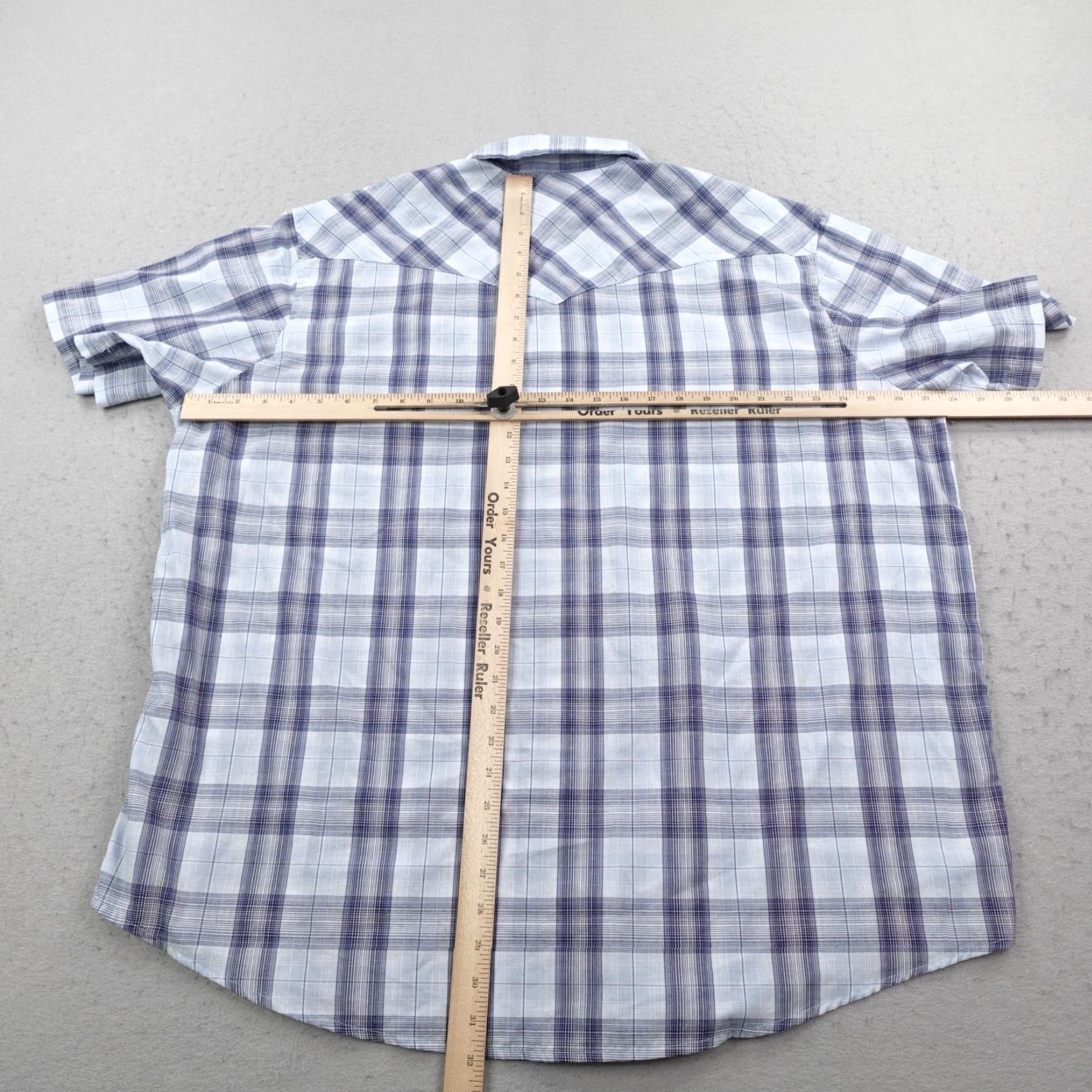 Wrangler VINTAGE Wrangler Shirt Men 2XL Blue Plaid Western Pearl Snap Rodeo Ranch Cowboy Frontier Size US XXL / EU 58 / 5 - 3 Thumbnail