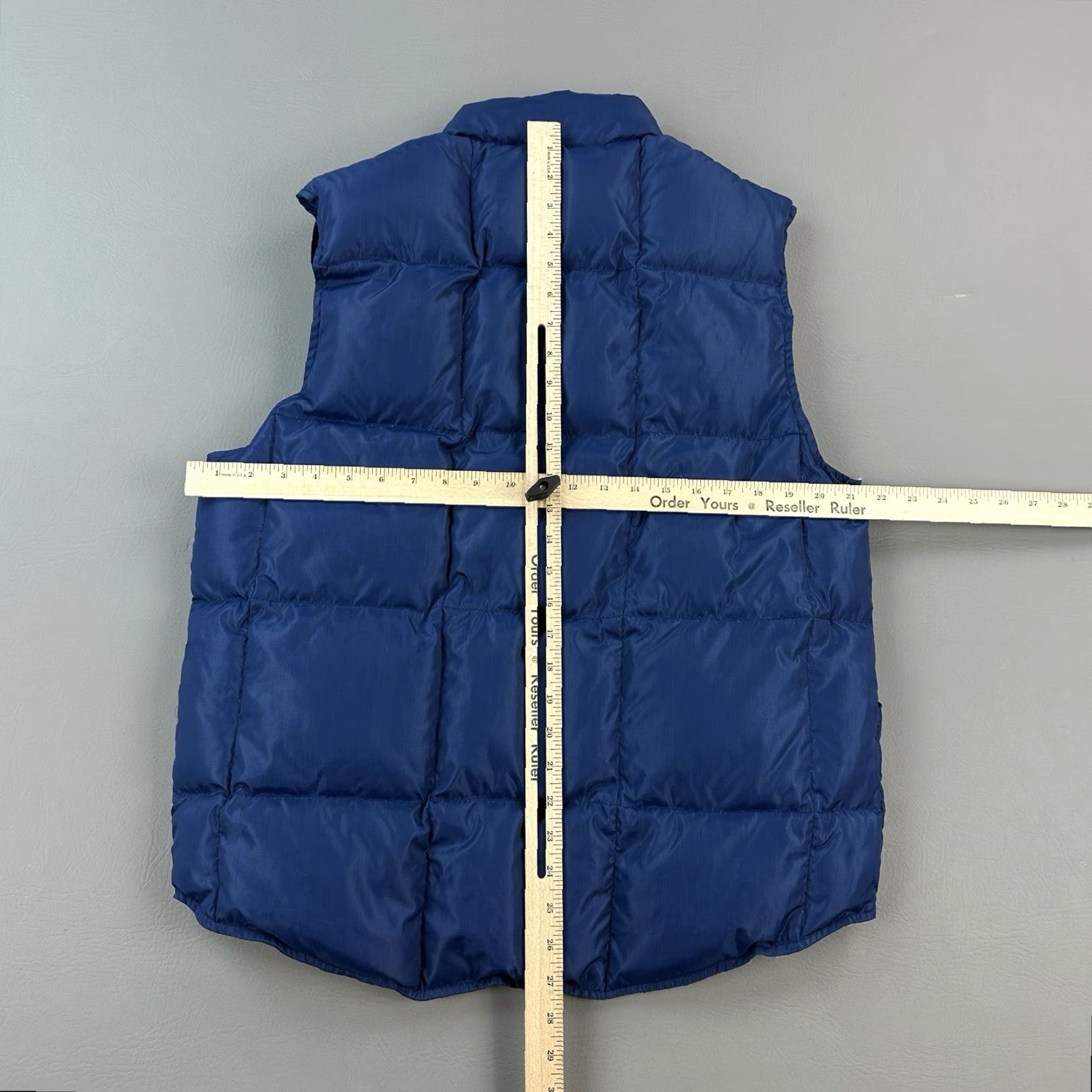 Lands' End VINTAGE Lands End Vest Unisex Medium Blue Goose Down Quilted Snap Front Puffer Size US M / EU 48-50 / 2 - 6 Thumbnail
