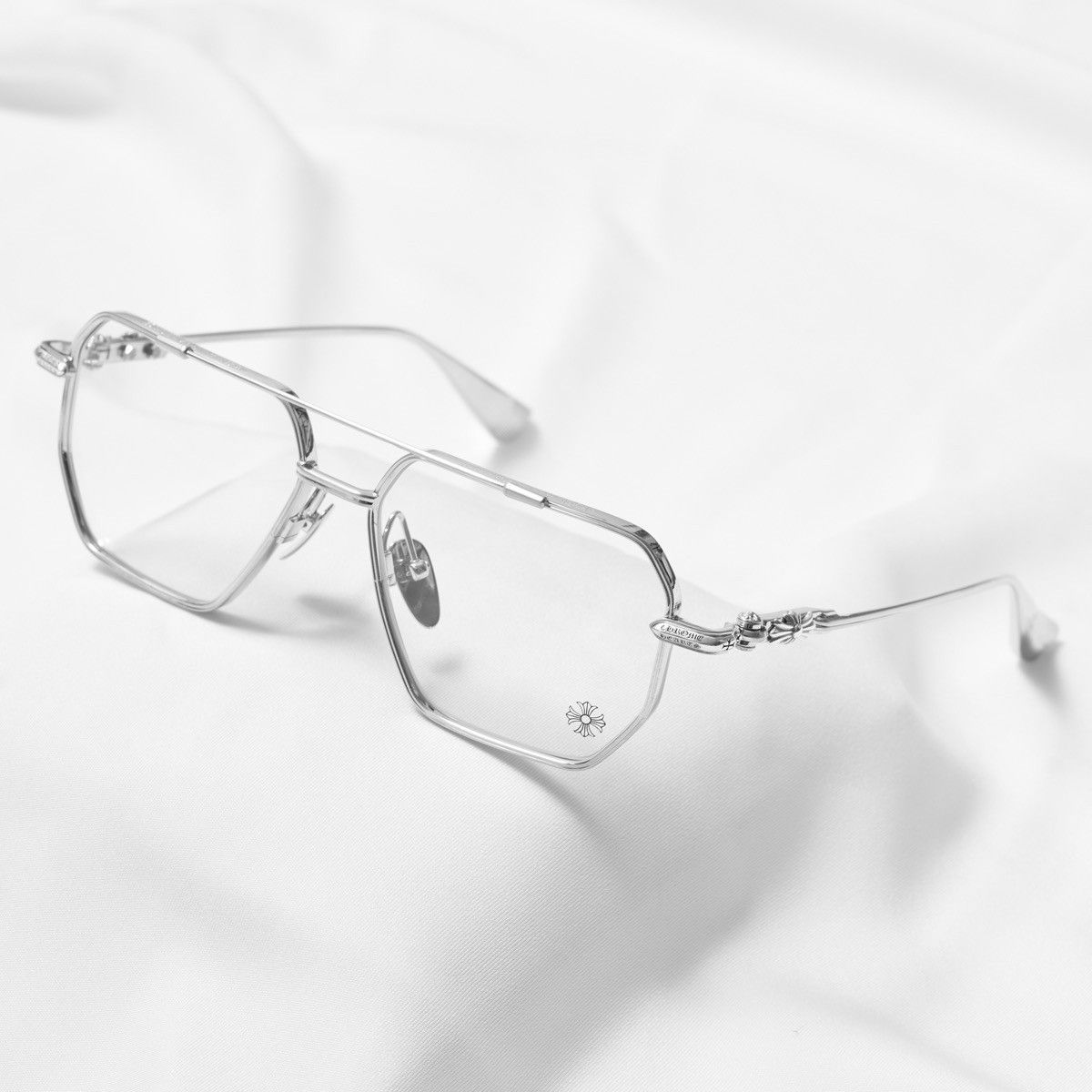 Chrome Hearts CHROME HEARTS PHUNK BRUSHED SILVER GLASSES Size ONE SIZE - 2 Thumbnail