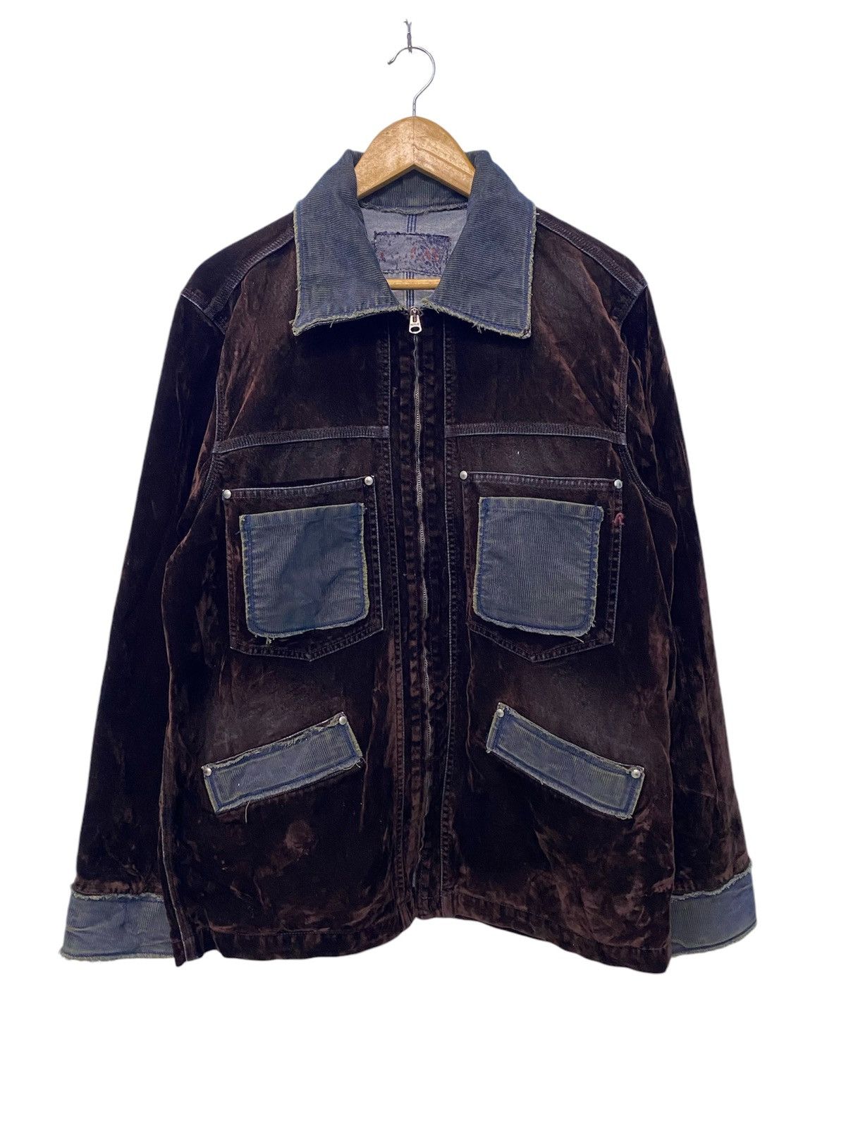 Vintage REPLAY velvet jacket zip up