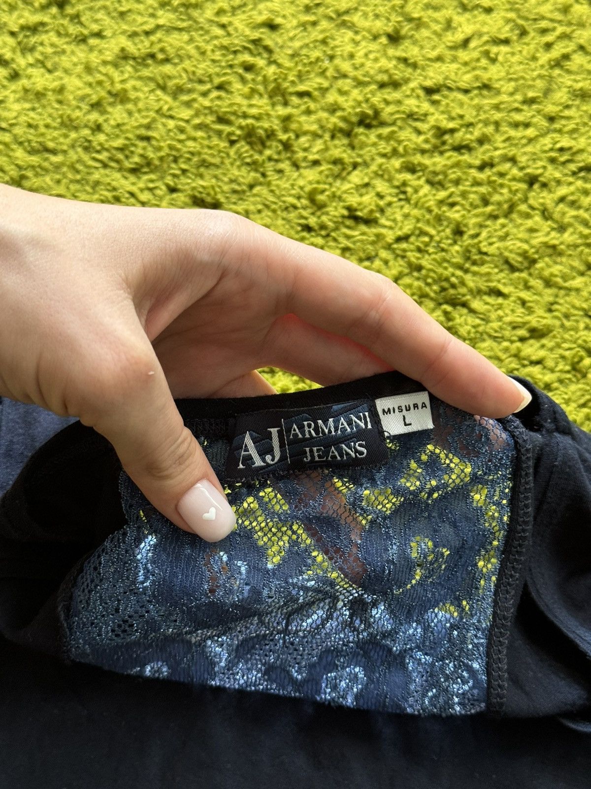 Armani × Giorgio Armani × Vintage Armani jeans Y2K vintage rhinestones angel wings t-shirt Size L / US 10 / IT 46 - 3 Thumbnail