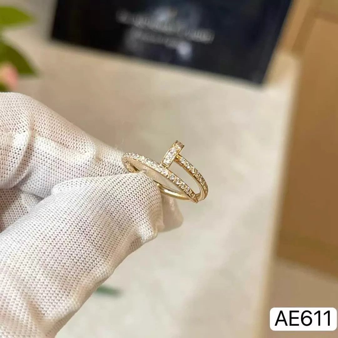 Cartier CARTIER Juste Un Clou 18K RG Narrow Pave Nail Ring 99N 48 Size ONE SIZE - 8 Thumbnail