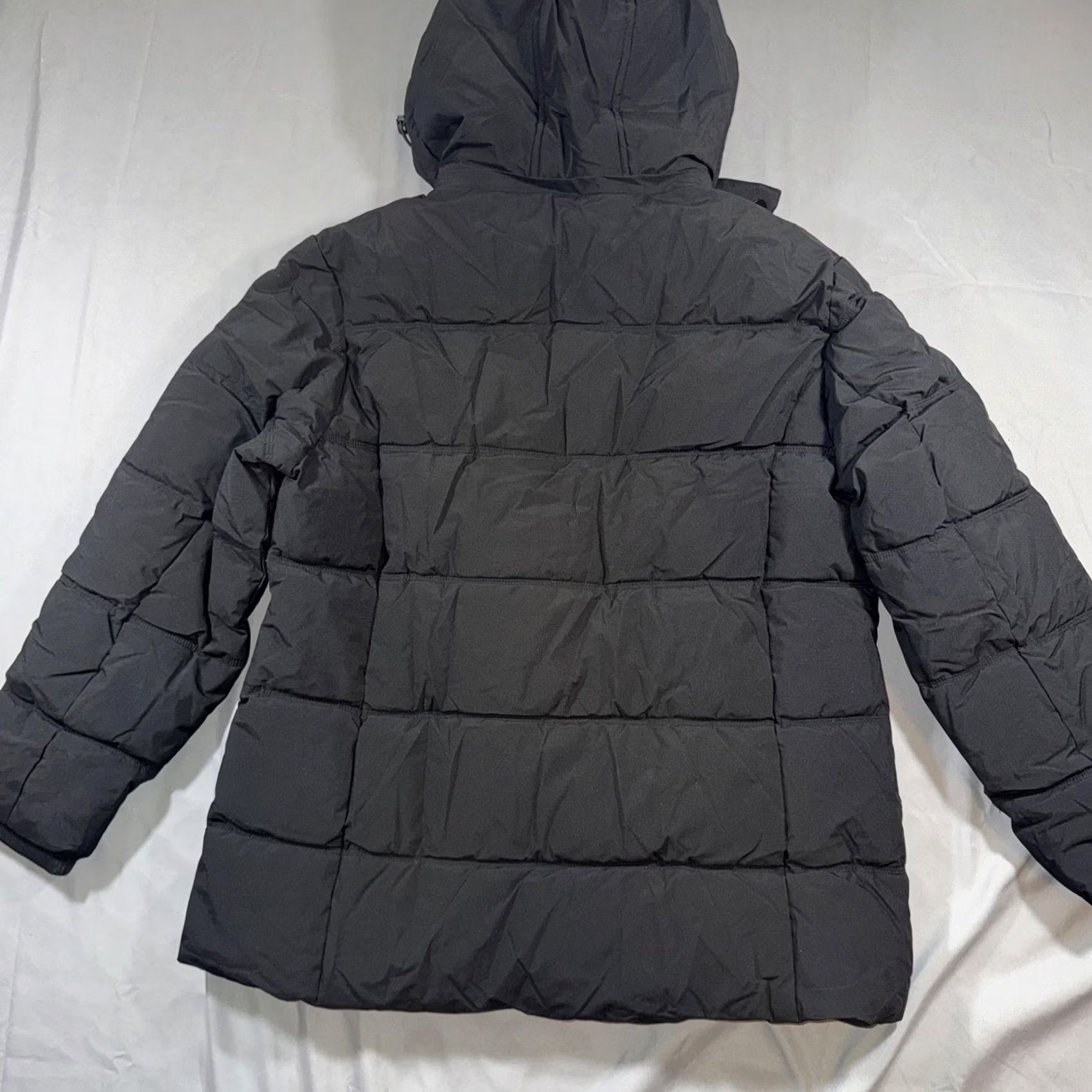 Vintage Wantdo Coat Women’s XL Black Hooded Puffer Zip Parka Insulated Winter Jacket Size XL / US 12-14 / IT 48-50 - 2 Thumbnail