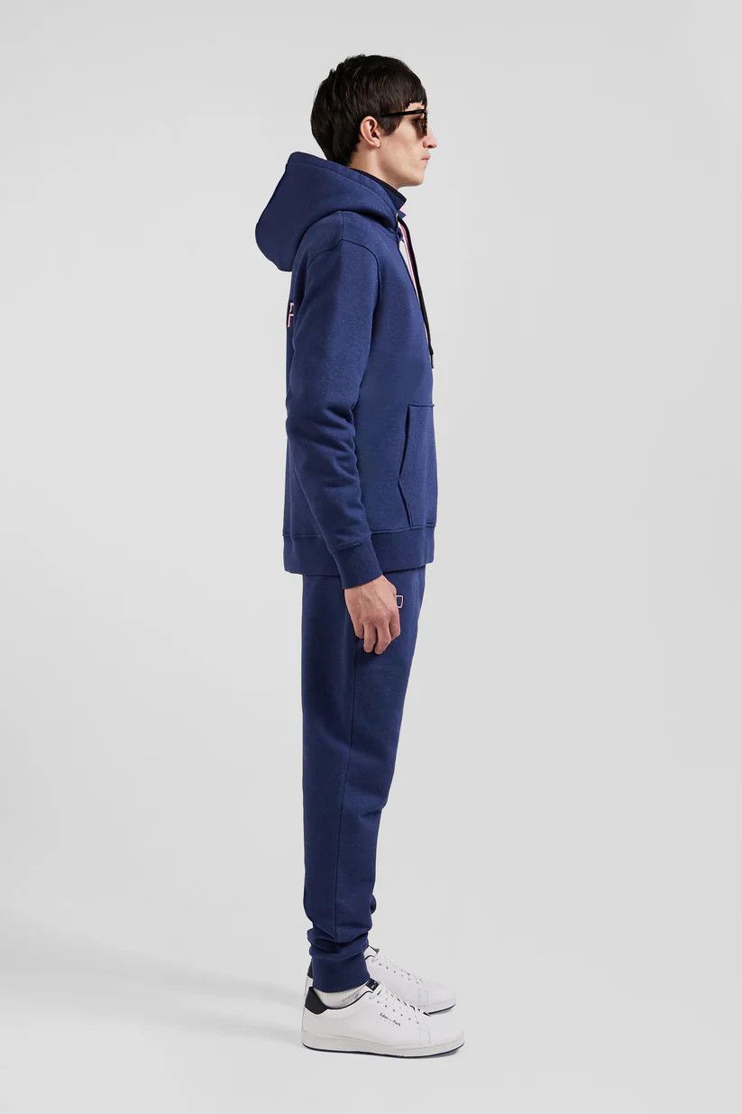 Eden Park o1s22i1n1024 Embroidered Logo Hooded Sweatshirt in Blue Size US XL / EU 56 / 4 - 5 Thumbnail