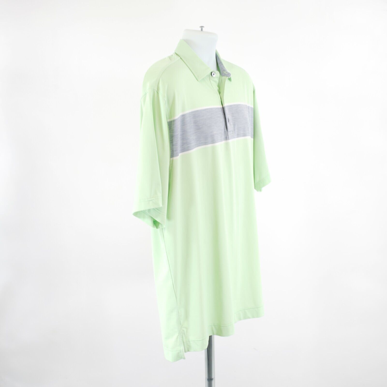 Footjoy FJ Large Footjoy Lime Green Gray Color Block Polo Shirt Shor Size US L / EU 52-54 / 3 - 8 Thumbnail