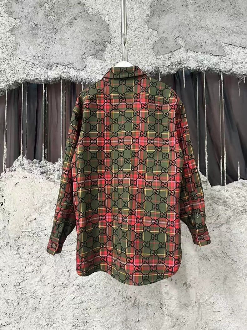Gucci Gucci Plaid Shirt Jacket Size 42-2507 Size US M / EU 48-50 / 2 - 8 Thumbnail