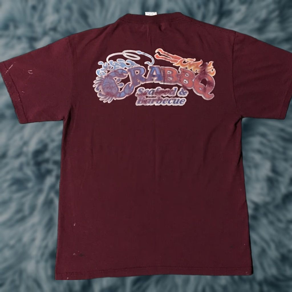 Jerzees VINTAGE Crab BBQ Faded Distress Paint Shirt M Red 90s Jazzed? Wait. Size US M / EU 48-50 / 2 - 1 Thumbnail