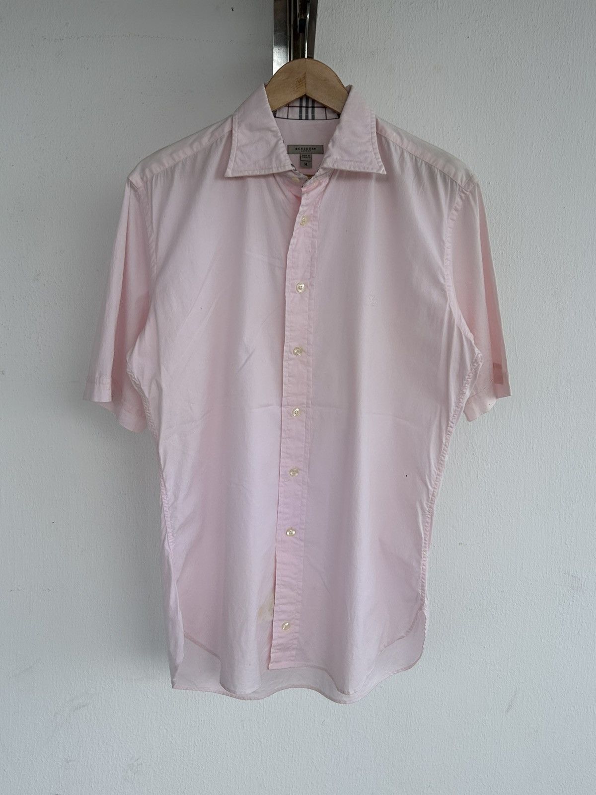 Burberry Burberry London Vintage Pink Button Up Shirt Size US M / EU 48-50 / 2 - 1 Thumbnail