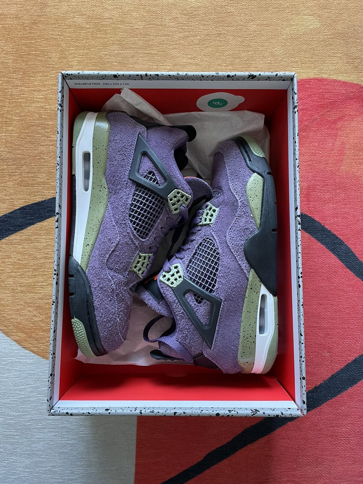image of Jordan Nike Wmns Air Jordan 4 Retro Canyon Purple Shoes, Men's (Size 7.5)