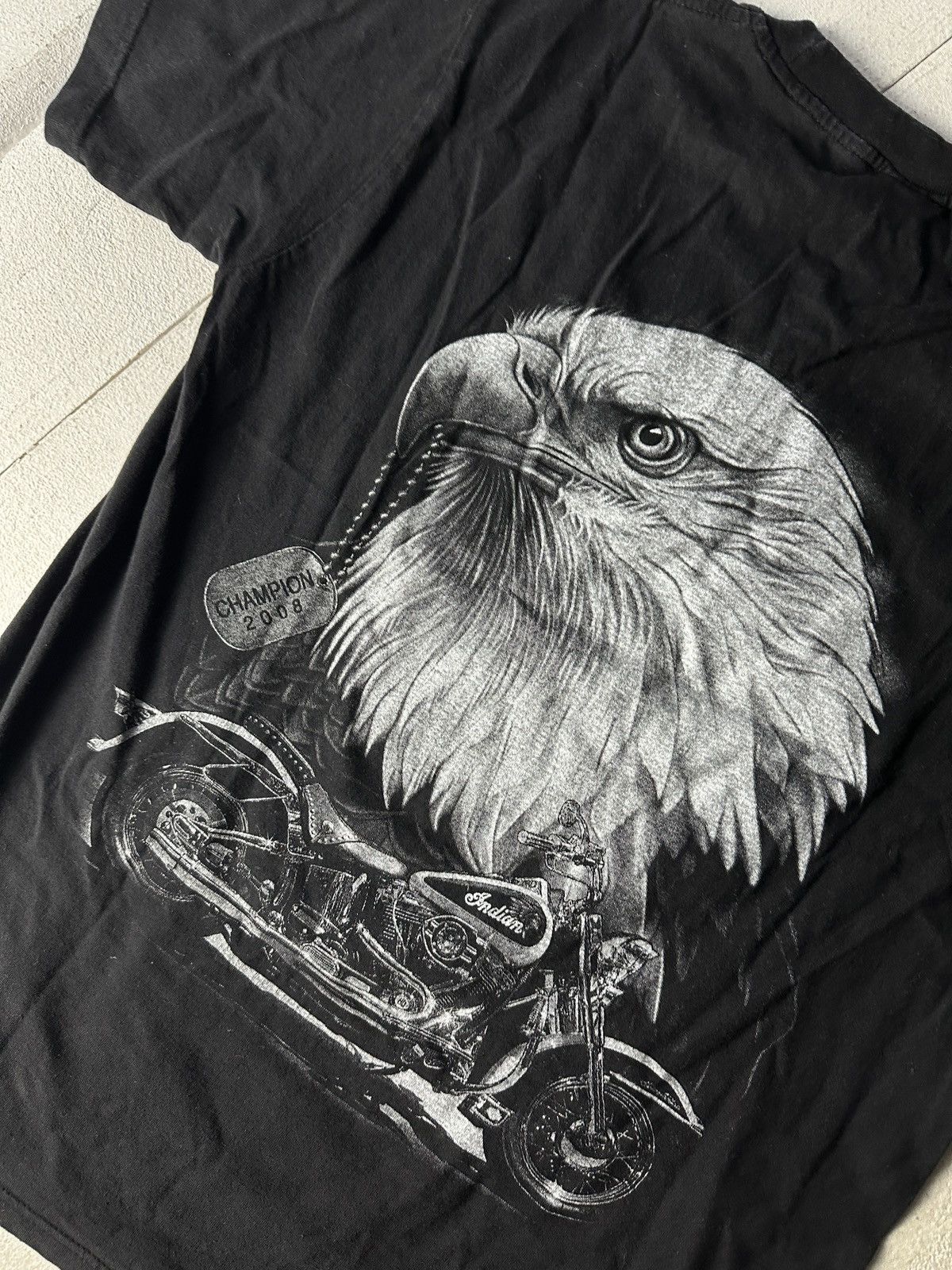 Vintage 🚨VNTG INDIANS 2008 EAGLE USA RARE MOTORCYCLE HARLEY STYLE Size US S / EU 44-46 / 1 - 13 Thumbnail