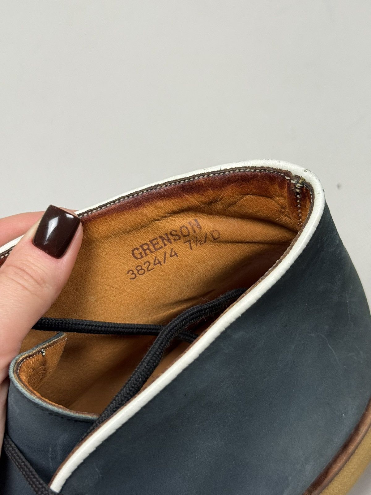 Grenson Grenson Men’s Leather Lace Up Formal Desert Boots Shoes Size US 8.5 / EU 41-42 - 20 Thumbnail