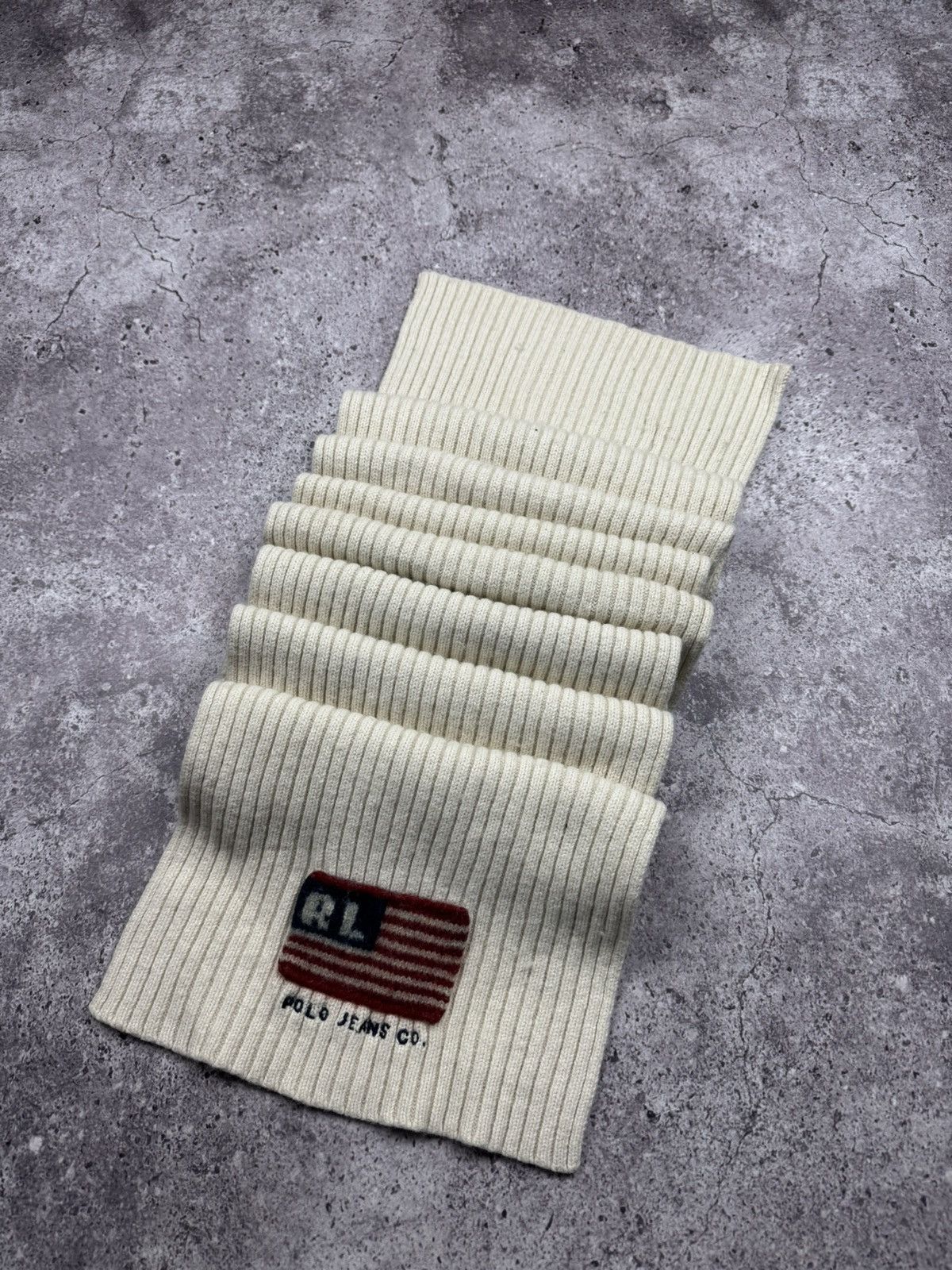 Polo Ralph Lauren Vintage Polo Ralph Lauren USA Knitted Scarf Size ONE SIZE - 1 Thumbnail