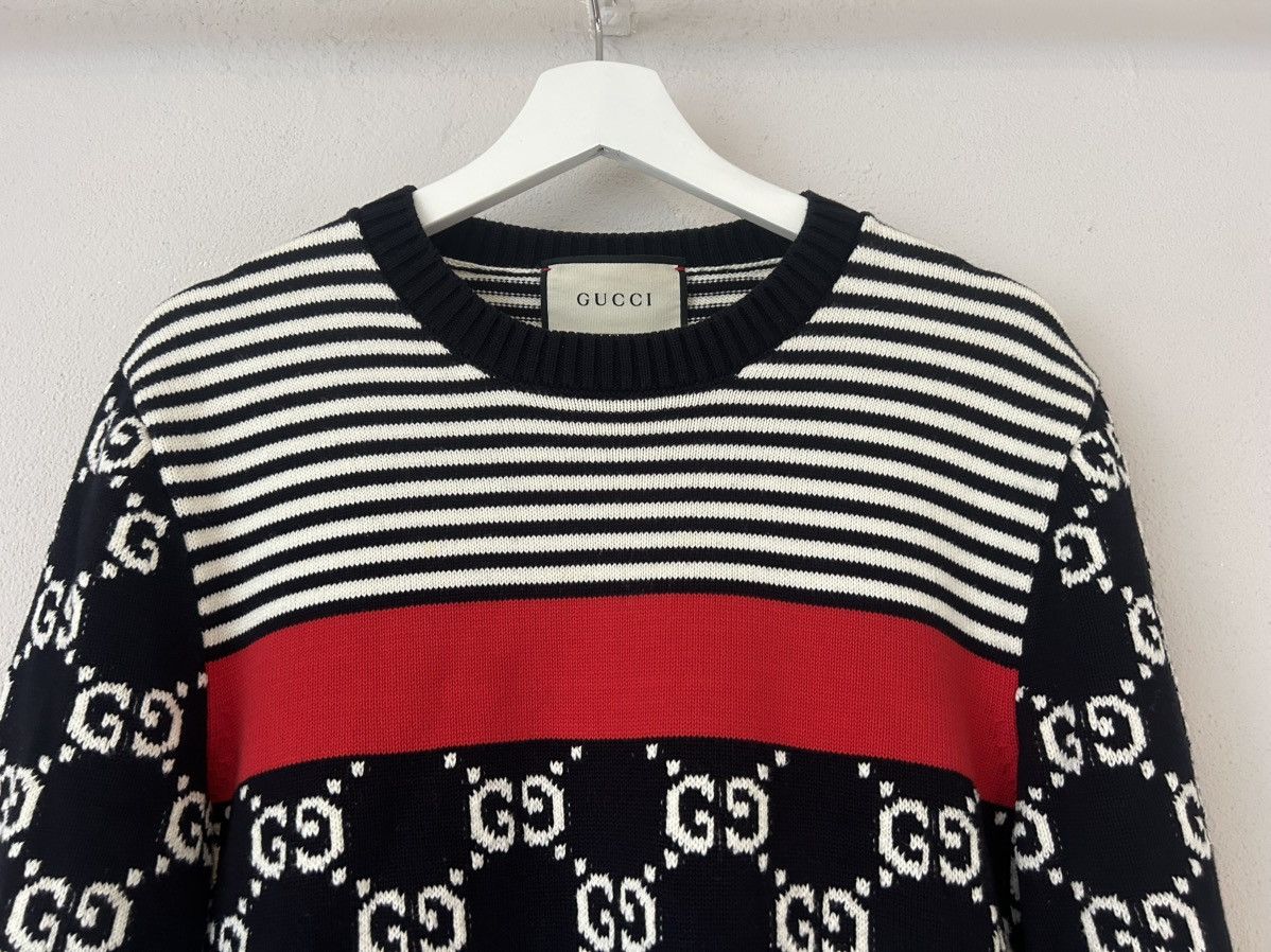 Gucci Gucci Cotton Sweater with GG Monogram - Size M Size US M / EU 48-50 / 2 - 3 Thumbnail