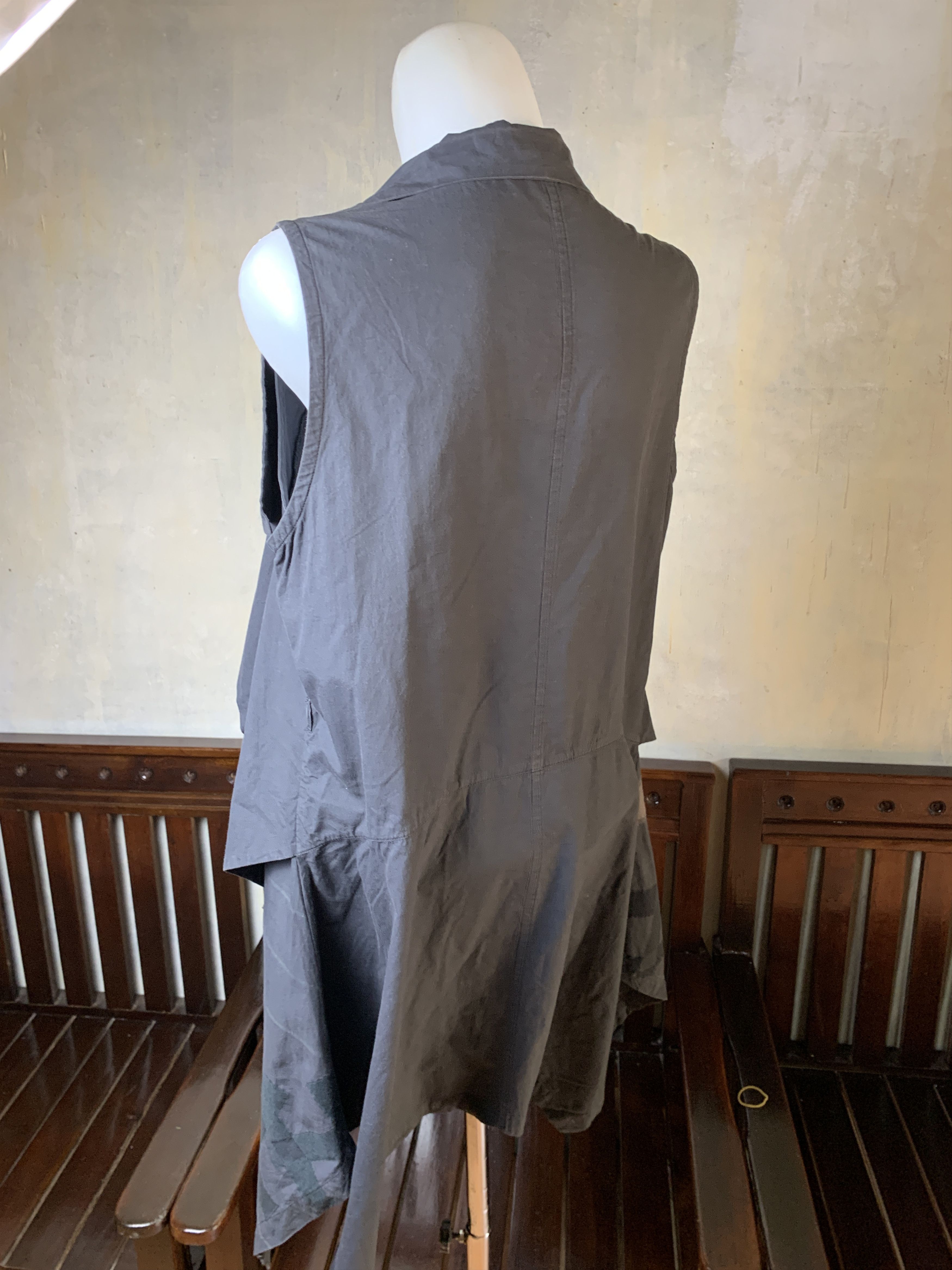 Japanese Brand KEIKO KISHI by nosh Black Wrapped Dressy Shirt (M) Size M / US 6-8 / IT 42-44 - 3 Thumbnail