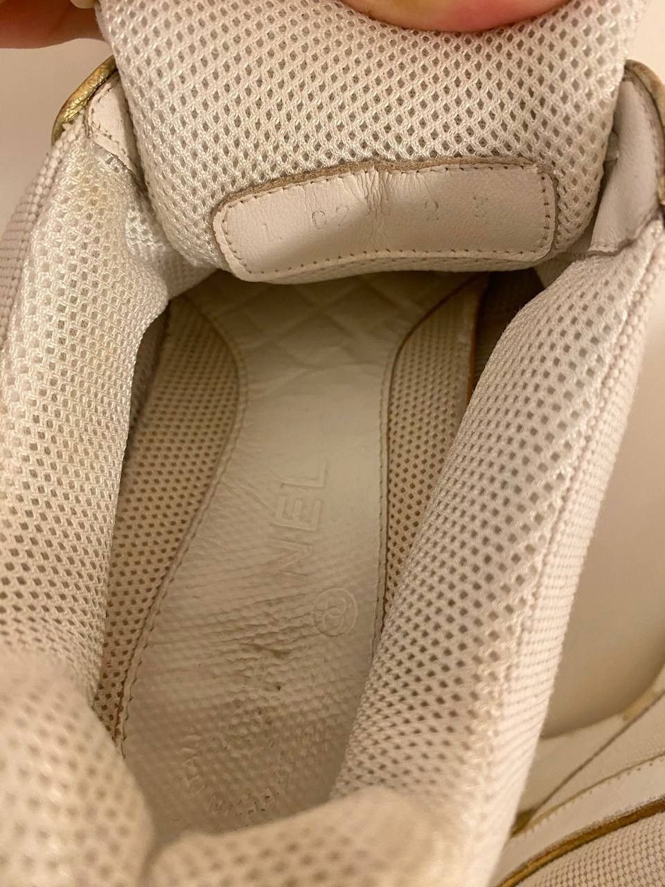 Chanel Chanel sneaker weiß trainers Damen Original 39 38,5 CC Logo Size US 8 / IT 38 - 3 Thumbnail