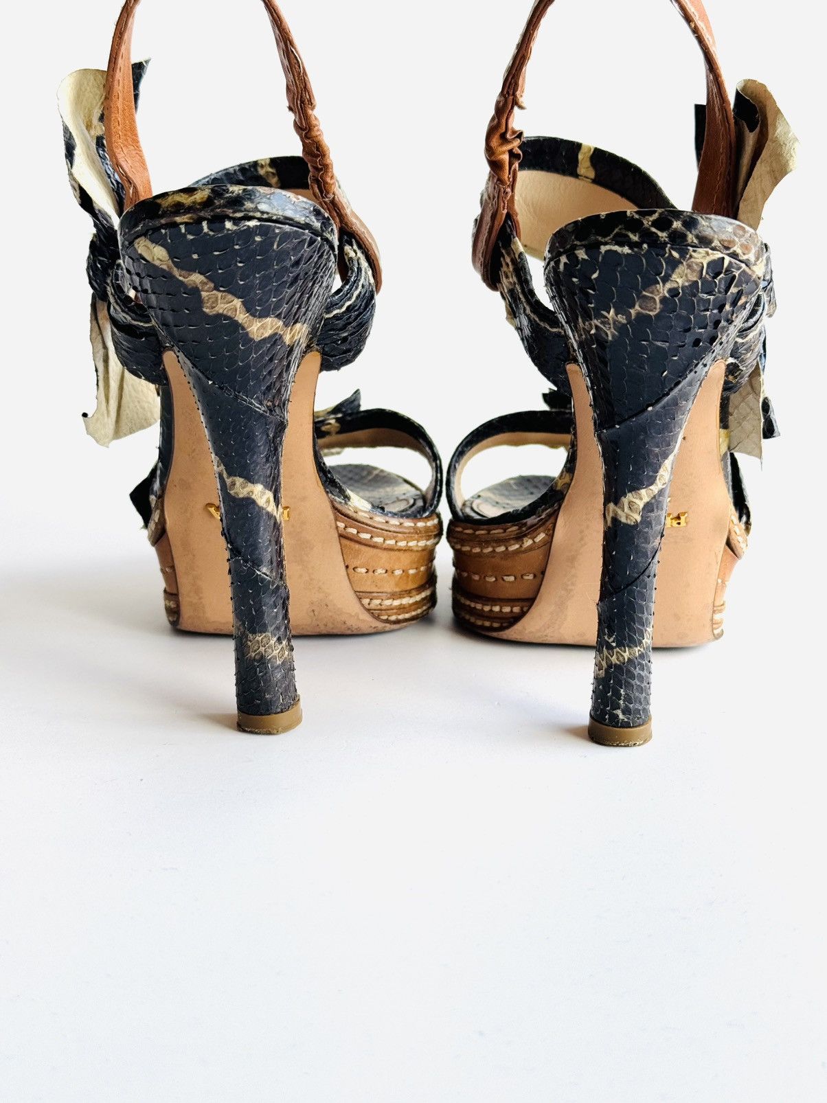 Prada Prada S/S 2009 Iconic python platform sandals 37 Size US 7 / IT 37 - 5 Thumbnail