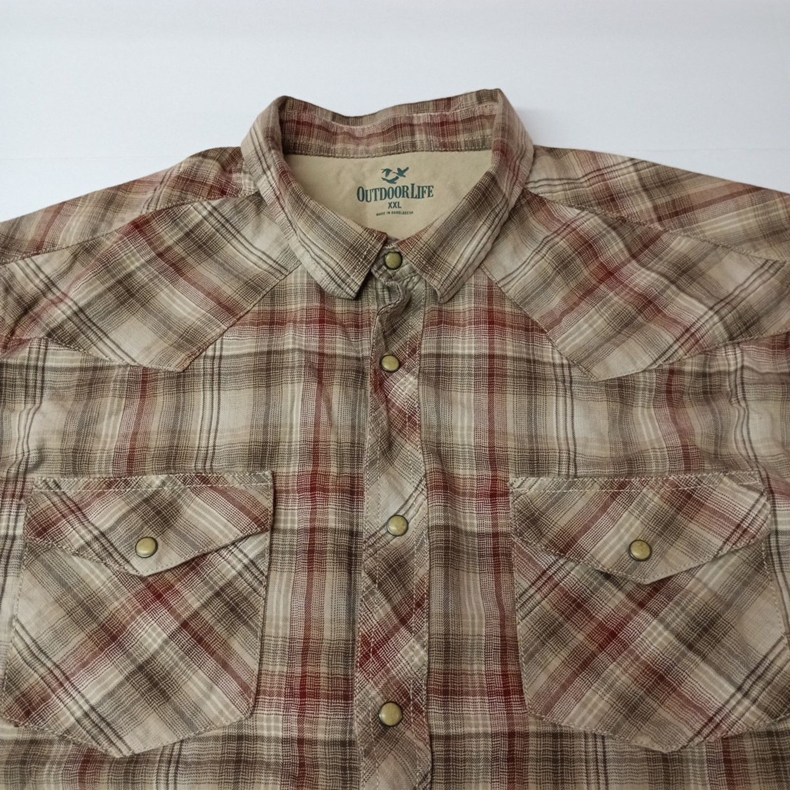 Other Outdoor Life Western Pearl Snap Shirt Plaid Men's Size 2XL Size US XXL / EU 58 / 5 - 3 Thumbnail