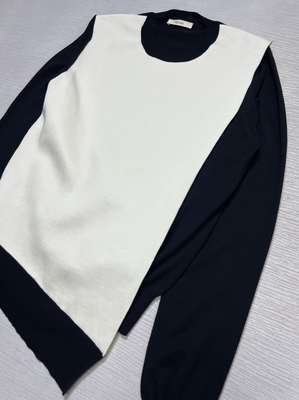 Celine Celine - Phoebe Philo - Colorblock Knit Layered Sweater Size S / US 4 / IT 40 - 4 Thumbnail