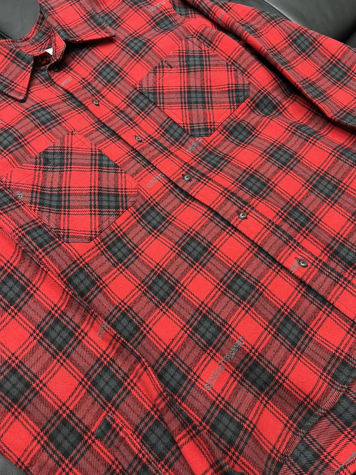 Off-White Off-White Stencil Flannel Check Shirt Size Large Size US L / EU 52-54 / 3 - 2 Thumbnail