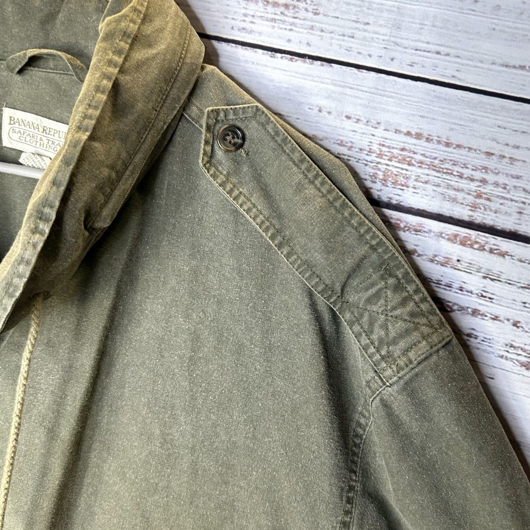 Banana Republic VINTAGE Banana Republic Safari & Travel Jacket Utility Hunting Green Mens Medium Jacket Size US M / EU 48-50 / 2 - 3 Thumbnail