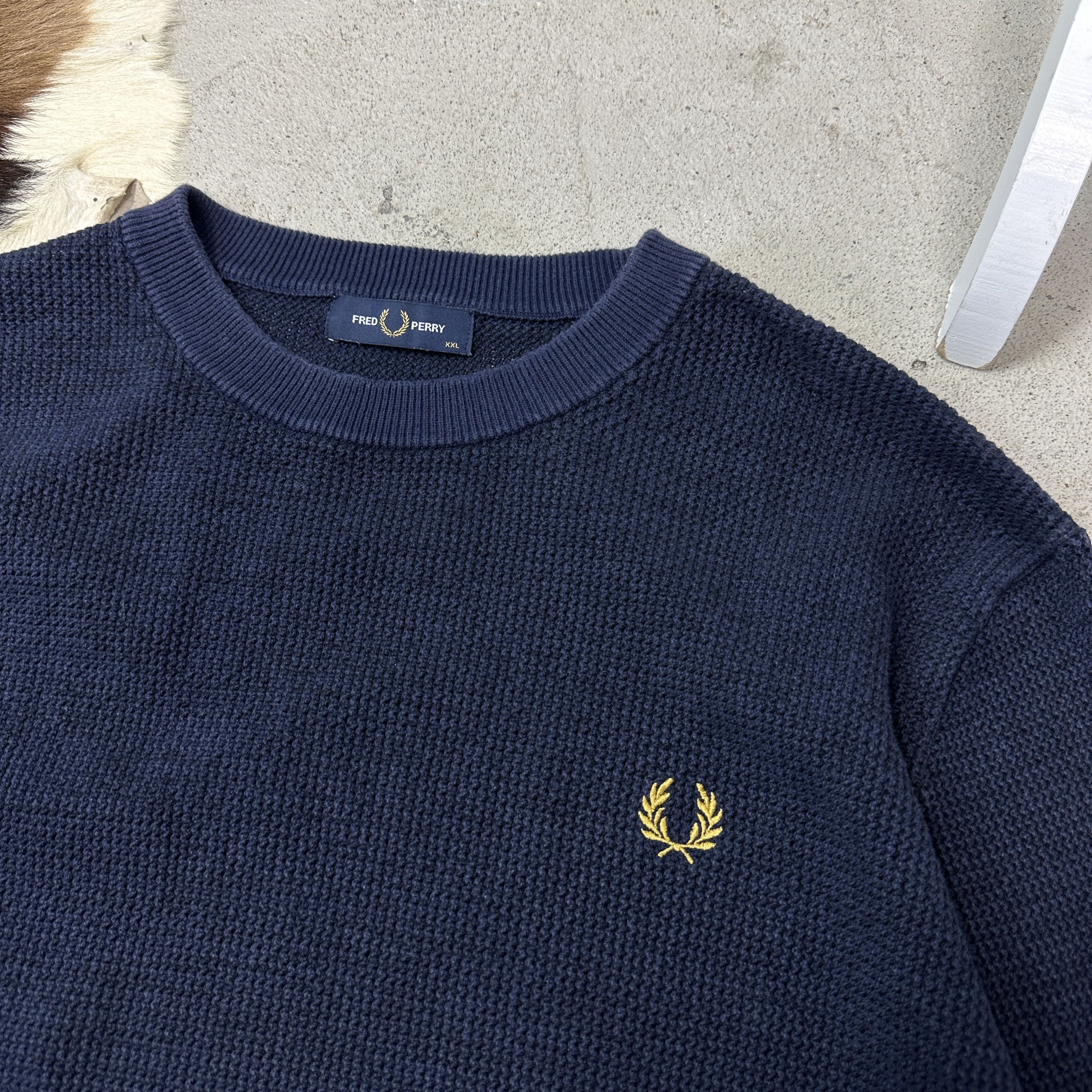 Fred Perry Vintage Streetwear Oversize Fred Perry Sweater Y2K Size US XXL / EU 58 / 5 - 2 Thumbnail