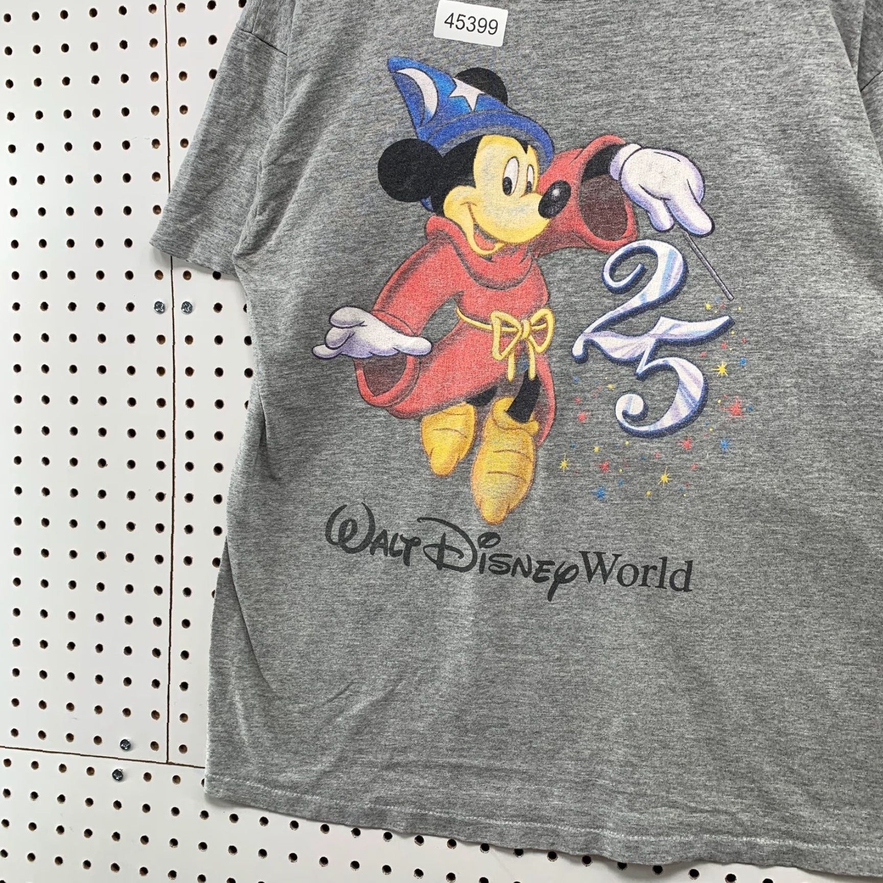 Disney VINTAGE Disney Mickey Mouse Shirt Mens M Gray 25th USA Graphic Print Cartoon Crew Neck Short Sleeve Cotton T-Shirt Men Size US M / EU 48-50 / 2 - 3 Thumbnail
