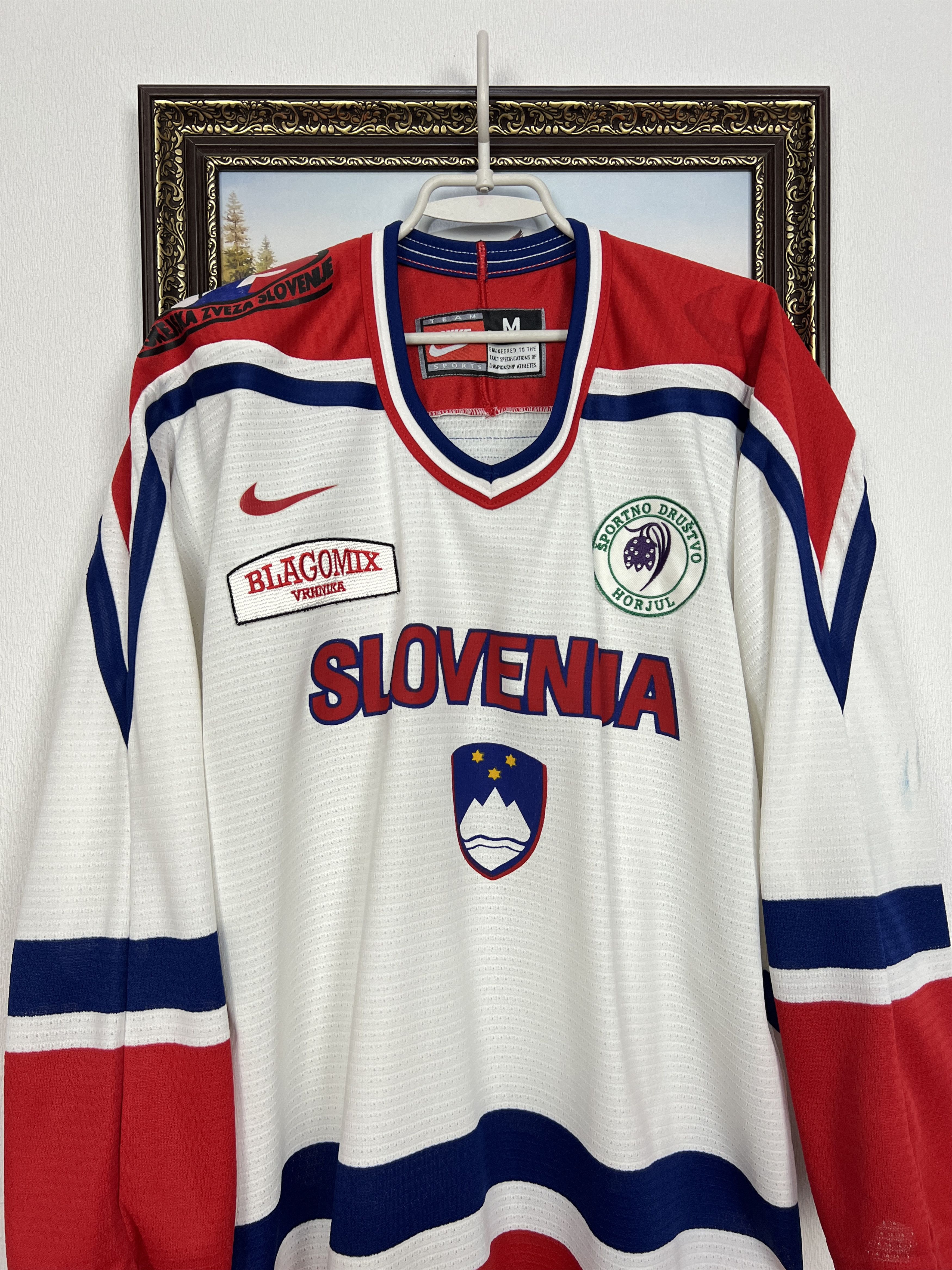 Nike Nike Slovenia Ice Hockey Match Worn Jersey National Trikot Size US M / EU 48-50 / 2 - 2 Thumbnail