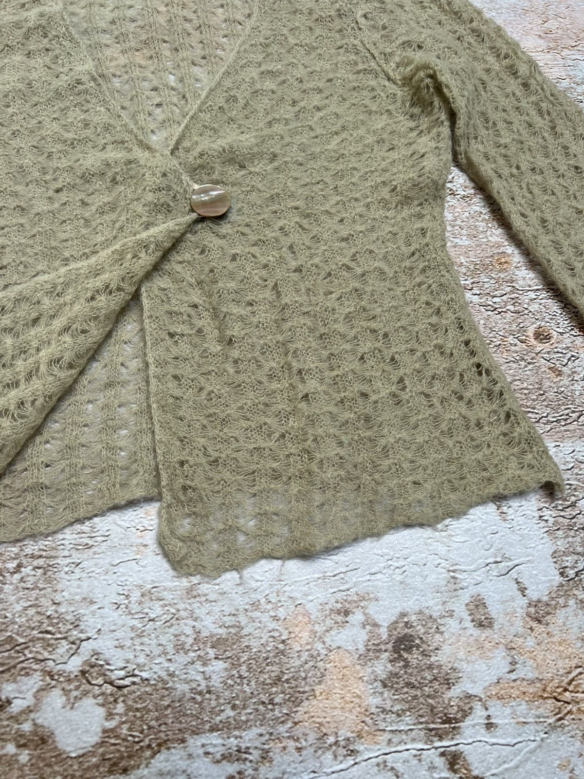 Vintage Vintage Japanese knit mesh cardigan Size M / US 6-8 / IT 42-44 - 4 Thumbnail