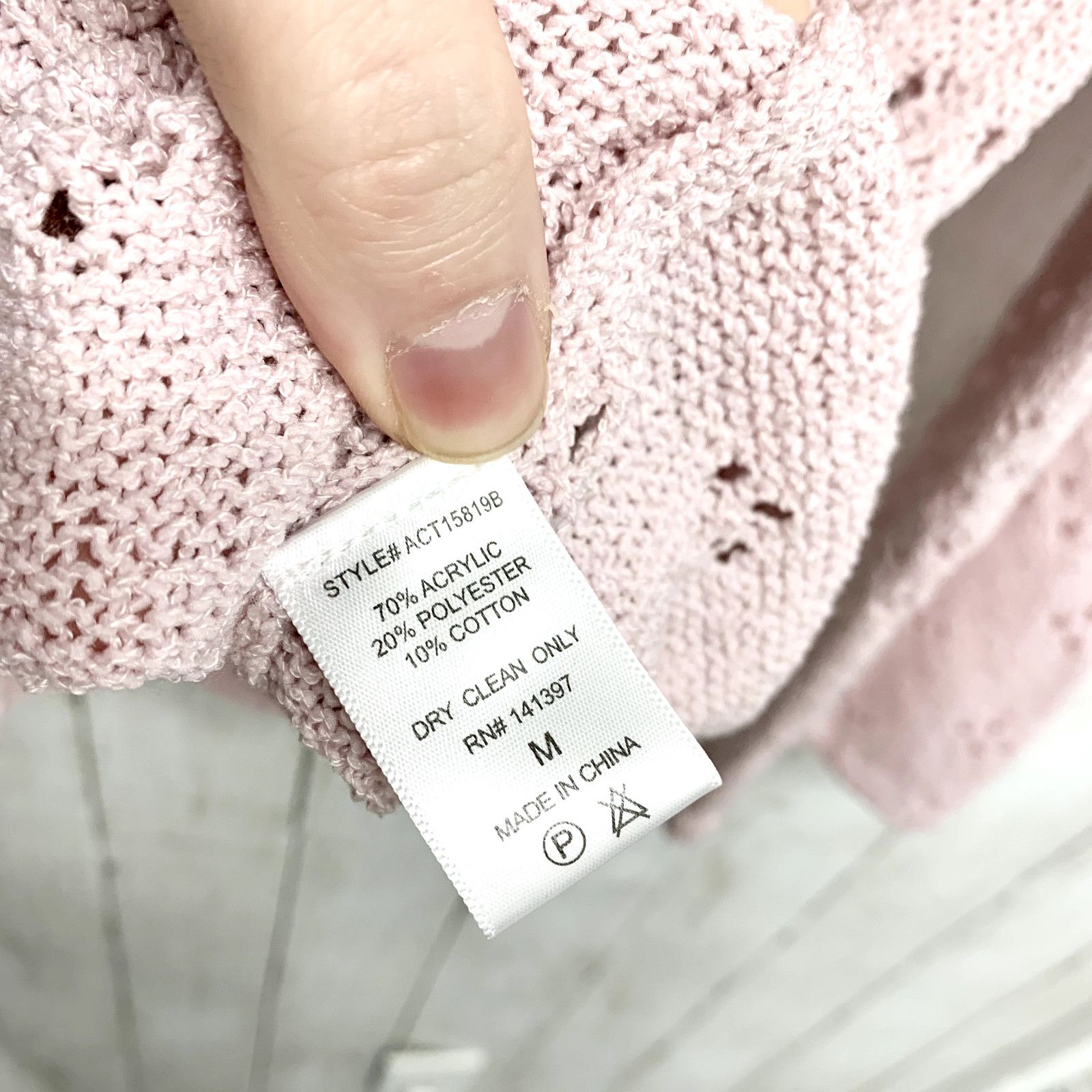 ASTR The Label ASTR The Label Sweater Pink Lavender Belle Pointelle Floral Size M / US 6-8 / IT 42-44 - 5 Thumbnail