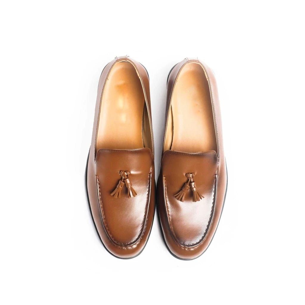 Designer Windsor Brown Leather Loafer Size US 10 / EU 43 - 4 Thumbnail