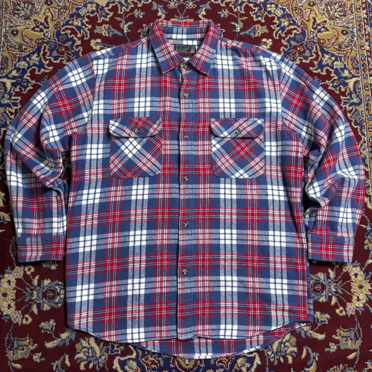 Edwin Vintage Edwin Outdoor Double Pocket Flannel Plaid Shirt y2k Size US L / EU 52-54 / 3 - 2 Thumbnail