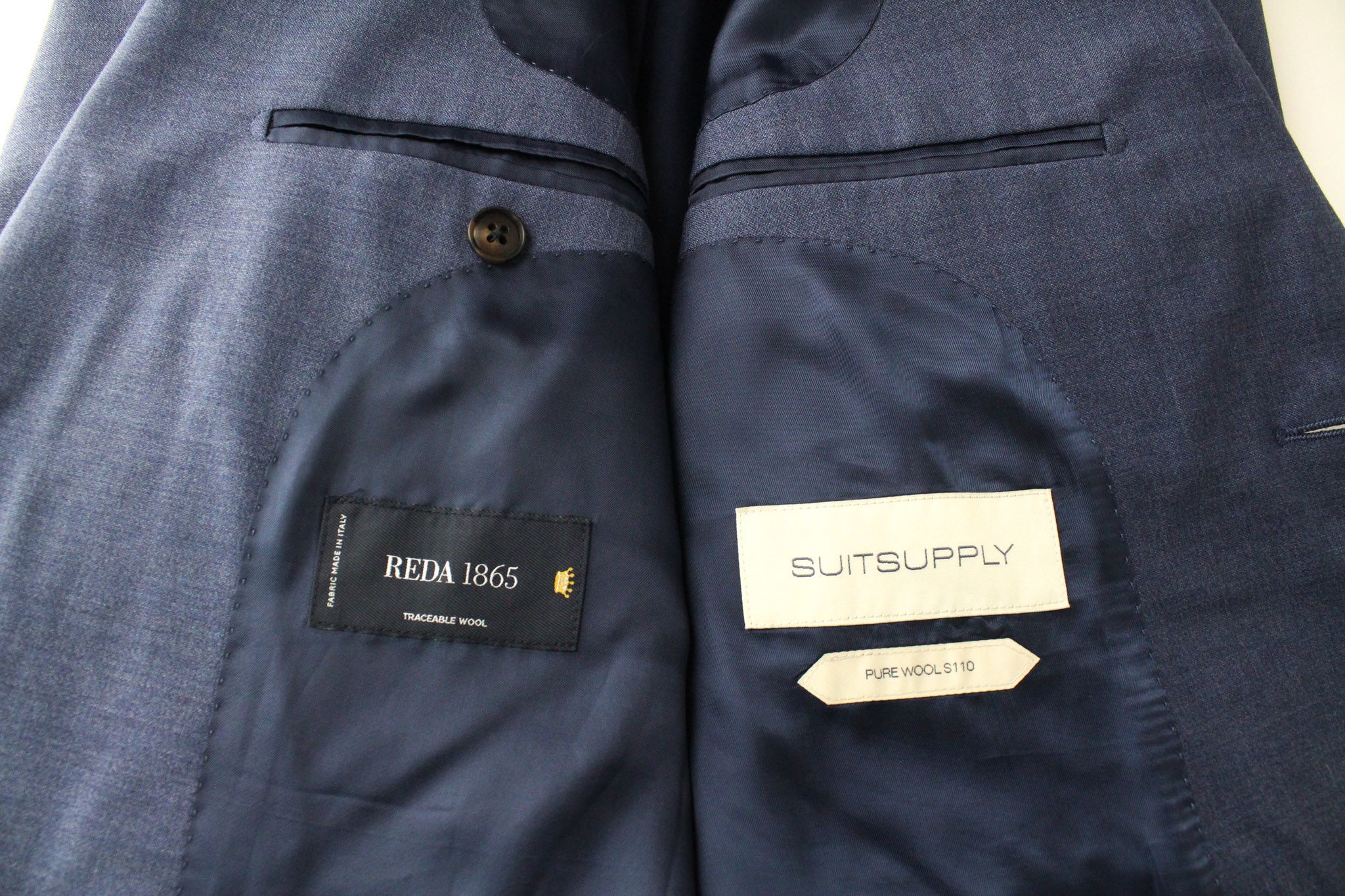 Suitsupply NAPOLI UK32R Blue 2-Piece Traceable Wool S110s 72243 Size 34S - 7 Thumbnail