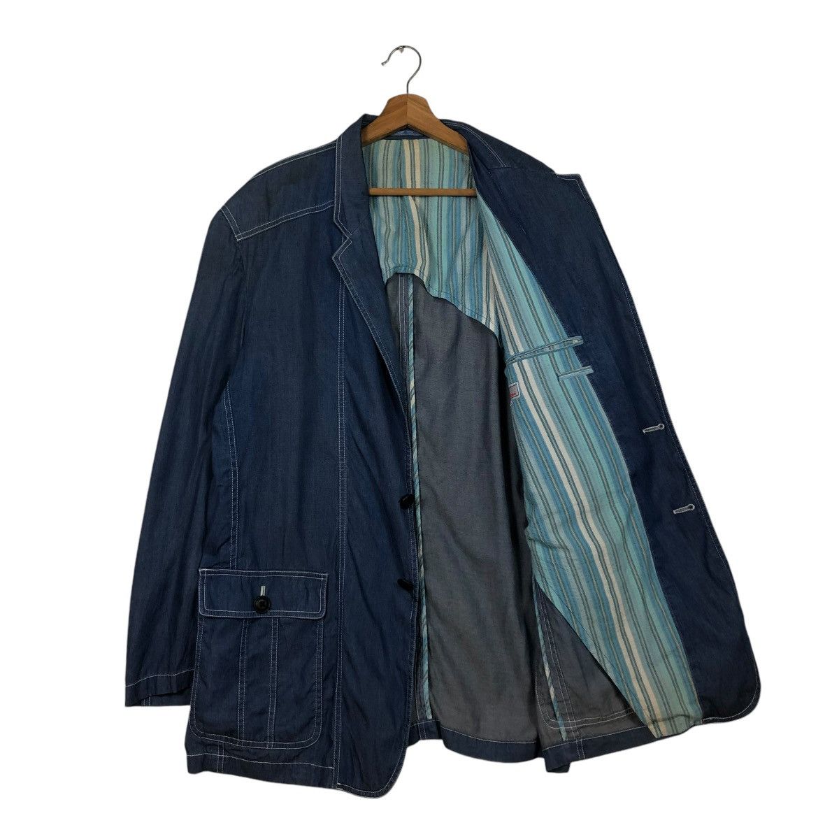 Japanese Brand 🔥VINTAGE DENIM CHORE WORKER JACKET MONTEREY& CARMEL KAPITAL Size US L / EU 52-54 / 3 - 13 Thumbnail