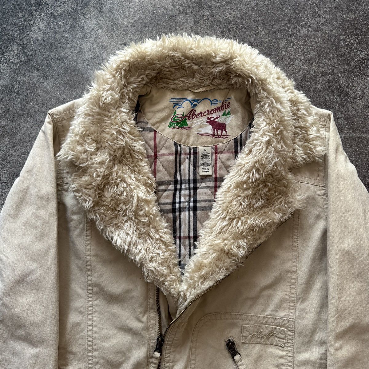 Abercrombie & Fitch Abercrombie & Fitch Vintage Y2K Faux Fur Details Jacket Size L / US 10 / IT 46 - 4 Thumbnail