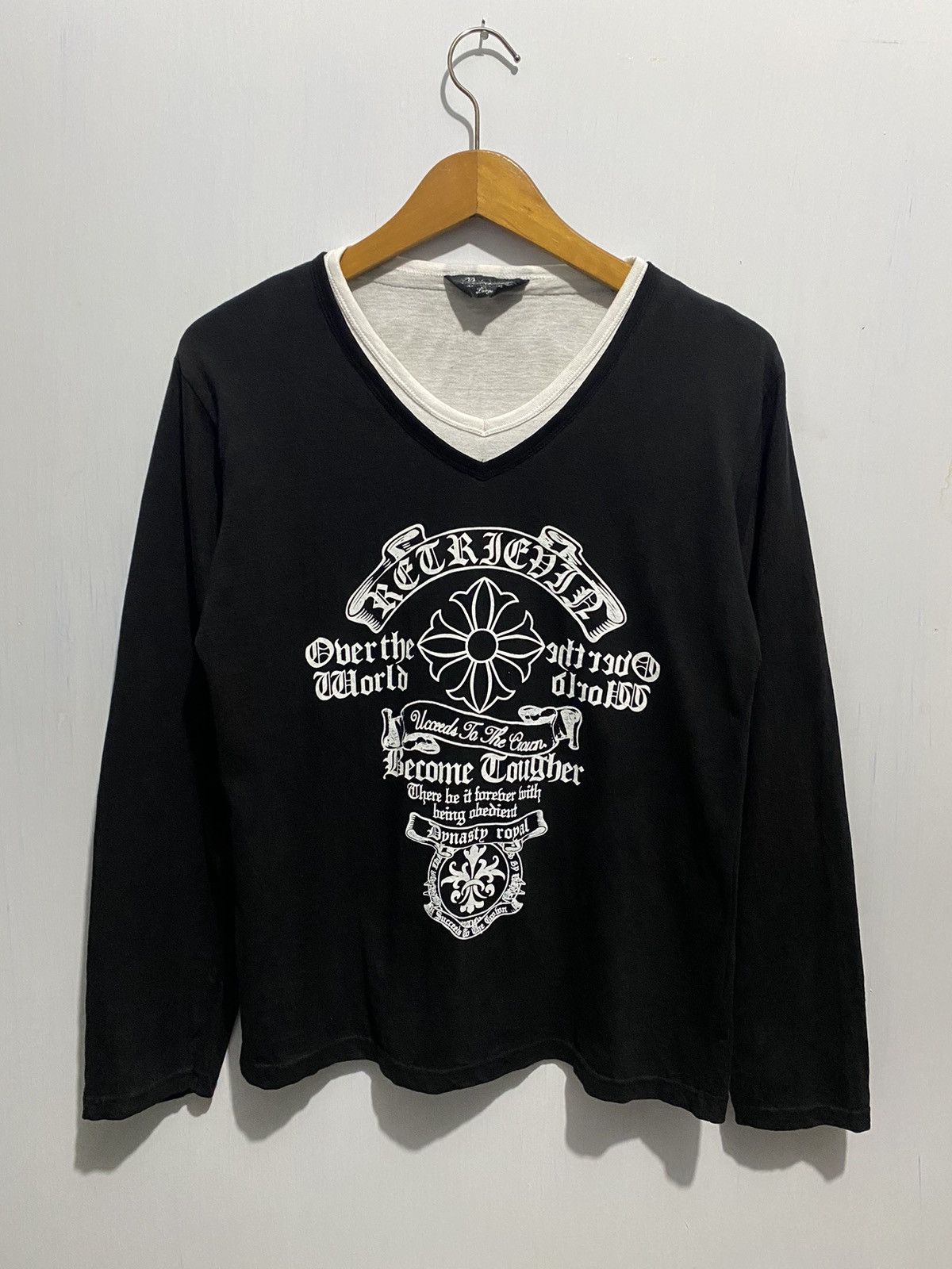 Japanese Brand Double Layers Beaumere Poem Chrome Heart Style Longsleeve Tee Size US L / EU 52-54 / 3 - 1 Thumbnail