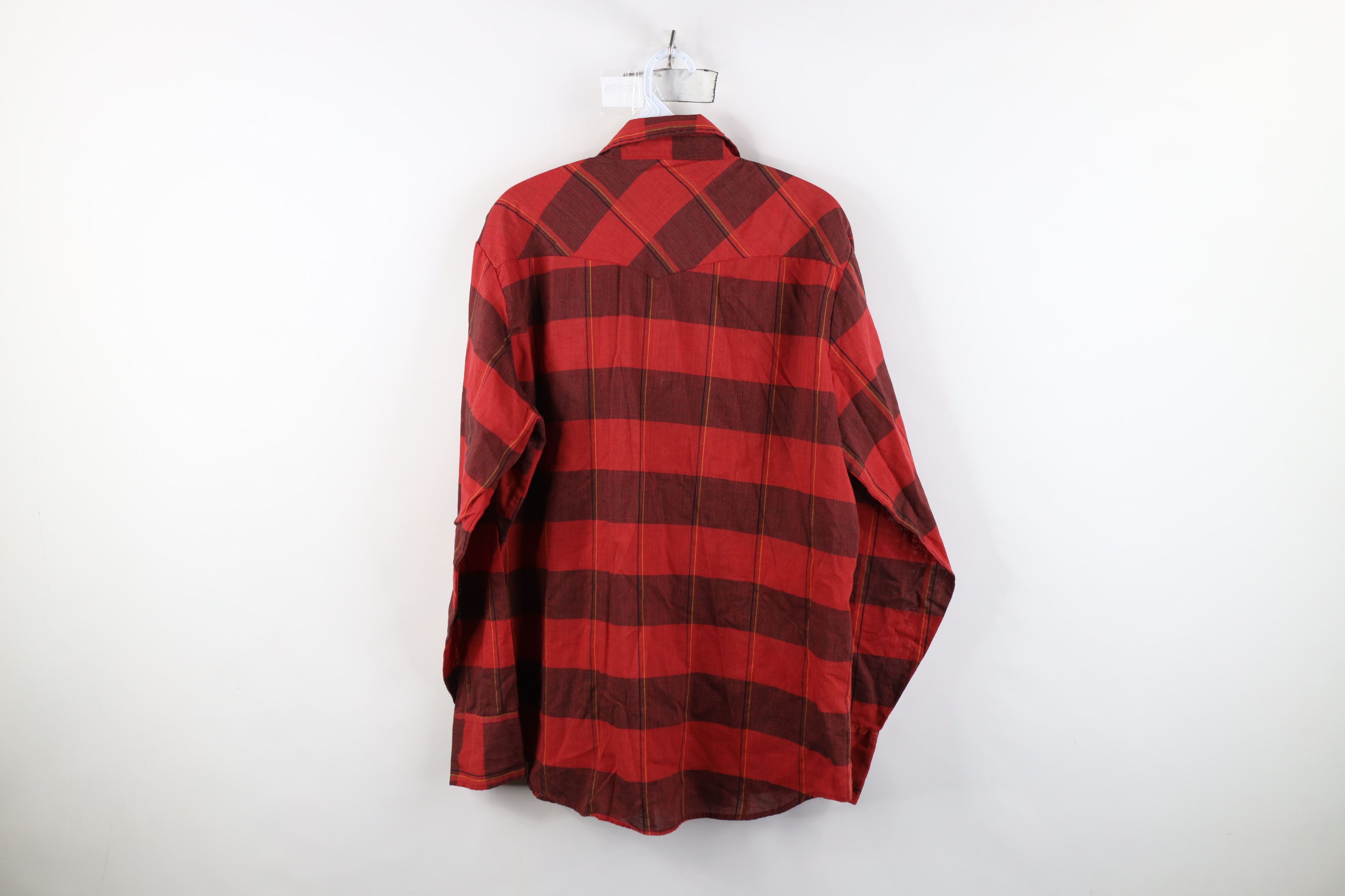 Vintage Vintage 70s Rockabilly Western Cowboy Snap Button Shirt Size US L / EU 52-54 / 3 - 10 Thumbnail