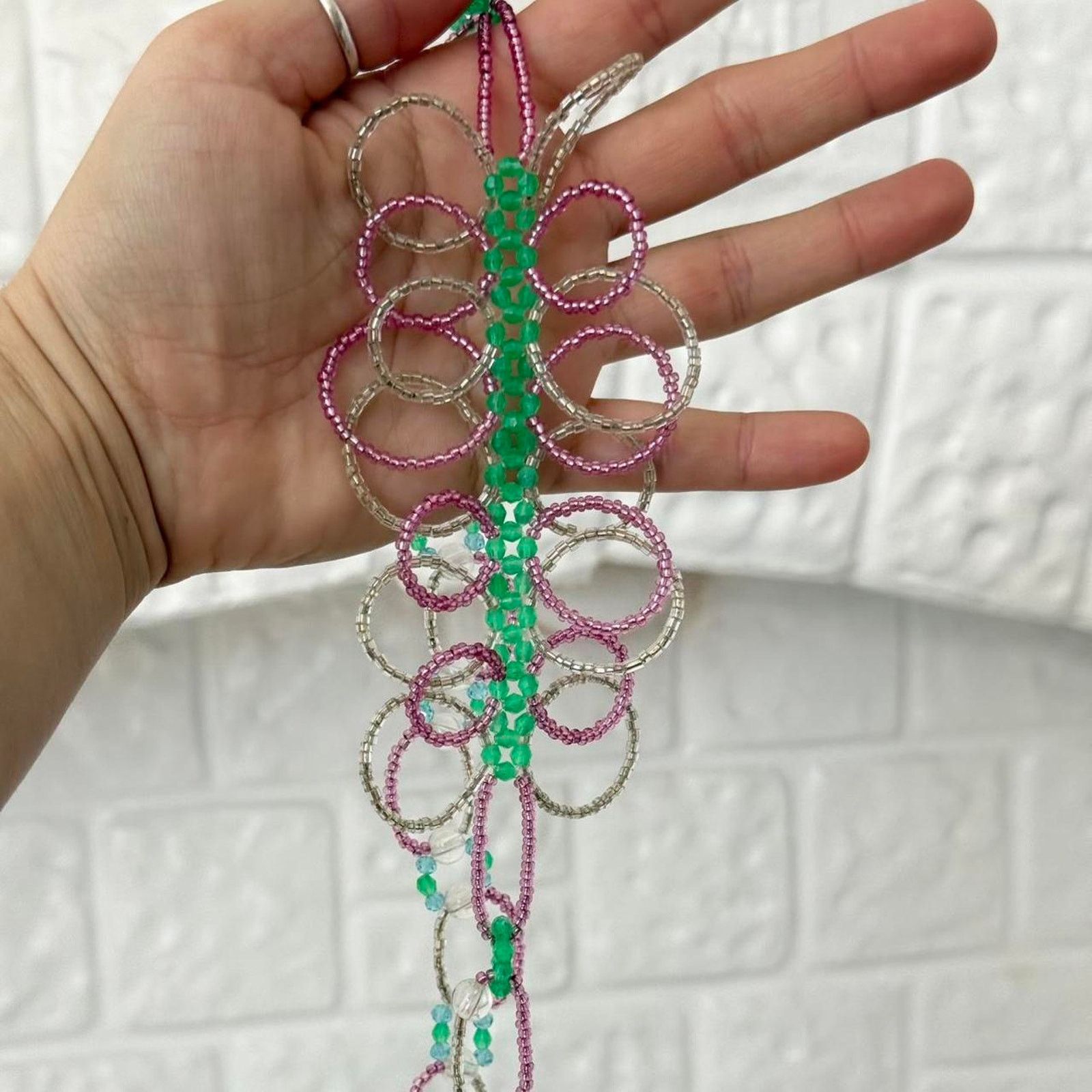 Other ✿ y2k handmade beaded choker scarf ✿ Size ONE SIZE - 5 Thumbnail