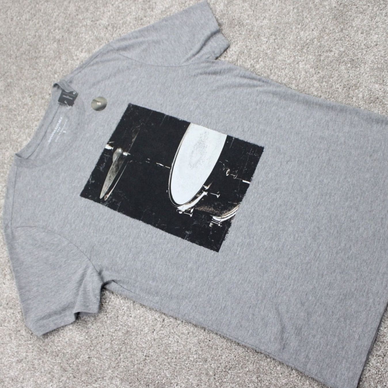 Banana Republic Banana Republic Shirt Mens Small Gray Graphic Print Cotton/Poly S/S NWT Size US S / EU 44-46 / 1 - 7 Thumbnail