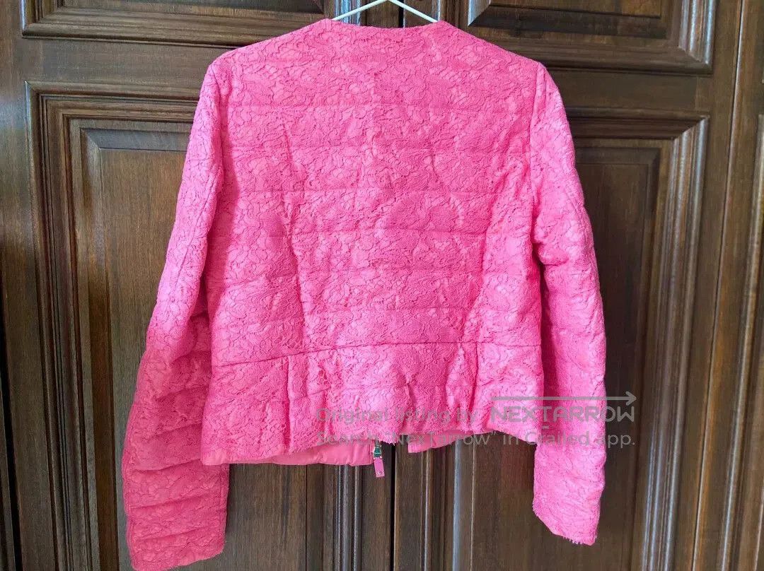 Valentino Valentino Pink Lace Cotton Coat. Size US XL / EU 56 / 4 - 6 Thumbnail