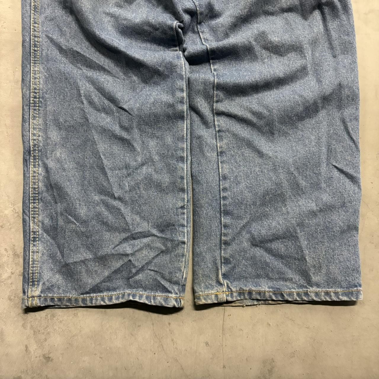 Japanese Brand × Vintage Crazy Vintage Y2K/2000s Baggy Rivet Supply Co. Medium Wash Denim Jeans! Size US 36 / EU 52 - 5 Thumbnail