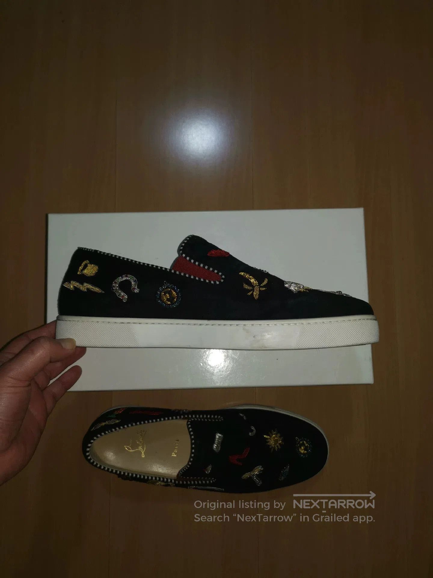 Christian Louboutin christian louboutin men's slip-on shoes with embroidery. Size US 10 / EU 43 - 5 Thumbnail