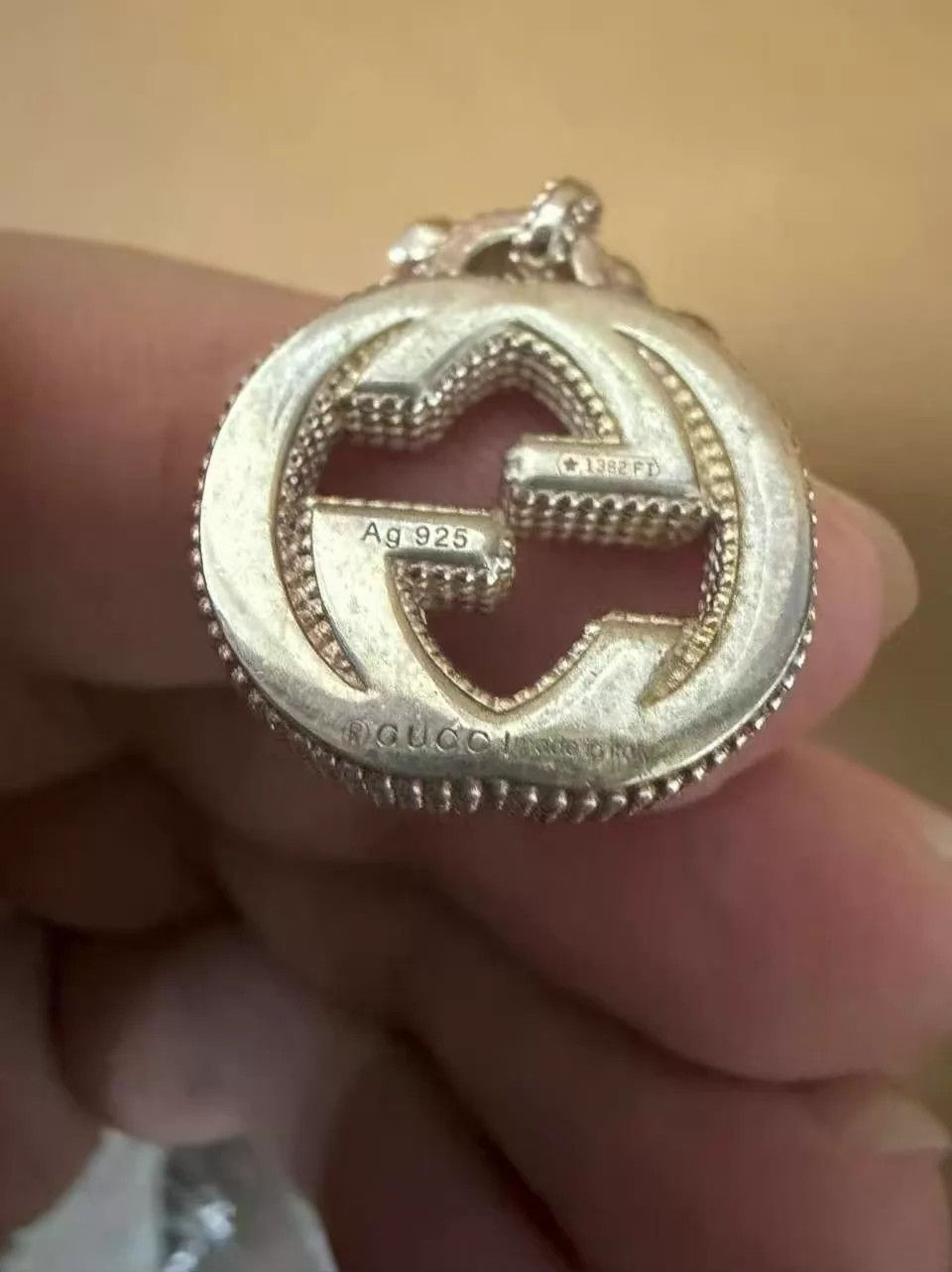 Gucci GUCCI GG Interlocking 925 Silver Bracelet 19 New Size ONE SIZE - 2 Thumbnail