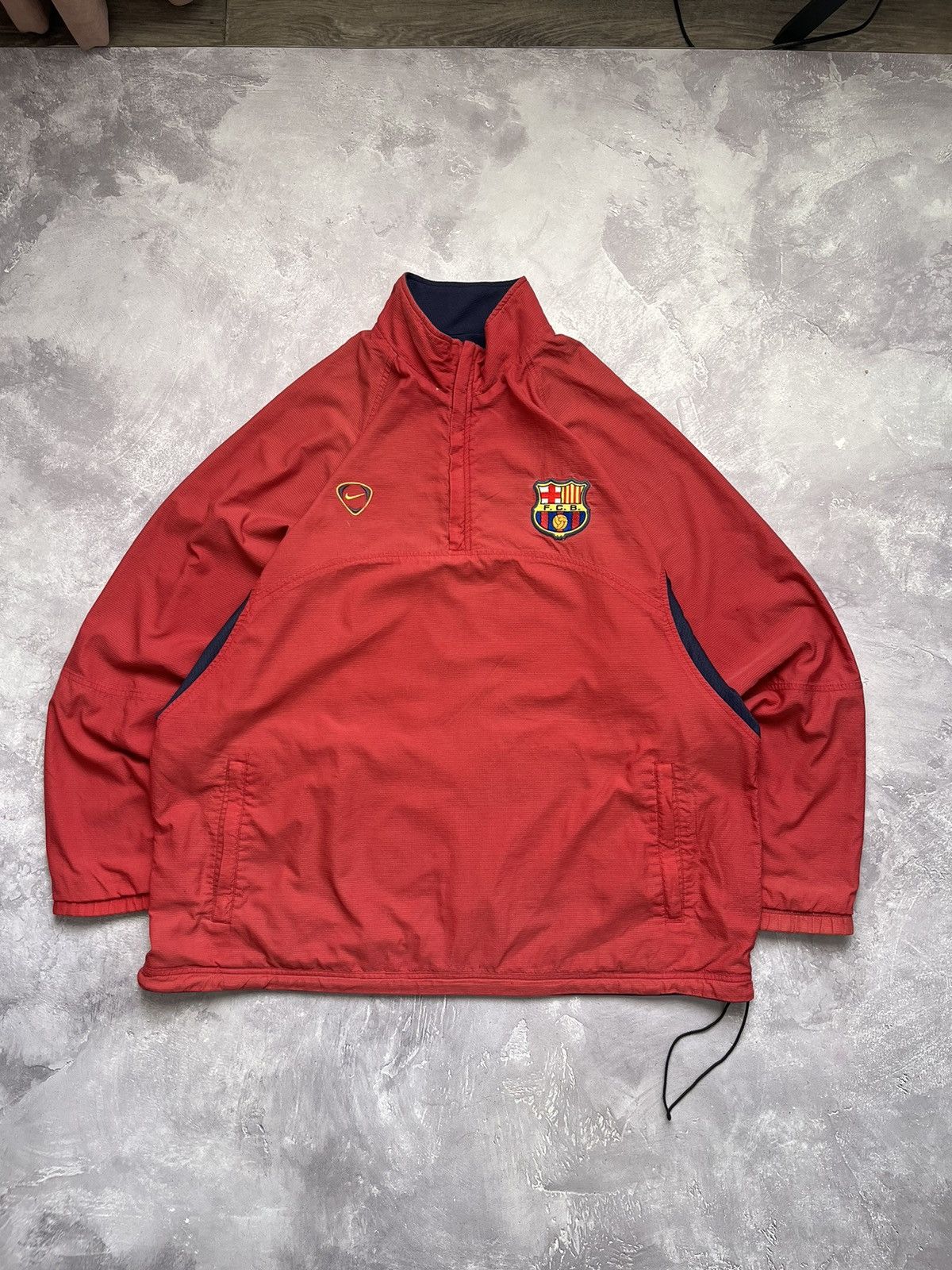 Nike FC Barcelona Nike vintage reversible jacket 90s red navy Size US XL / EU 56 / 4 - 2 Thumbnail